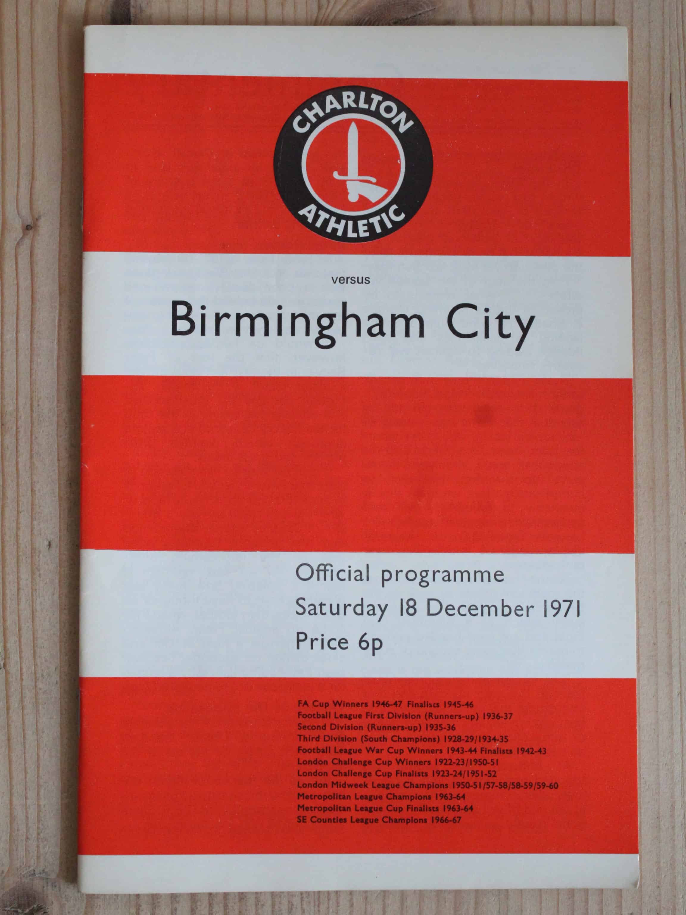 Charlton Athletic FC v Birmingham City FC