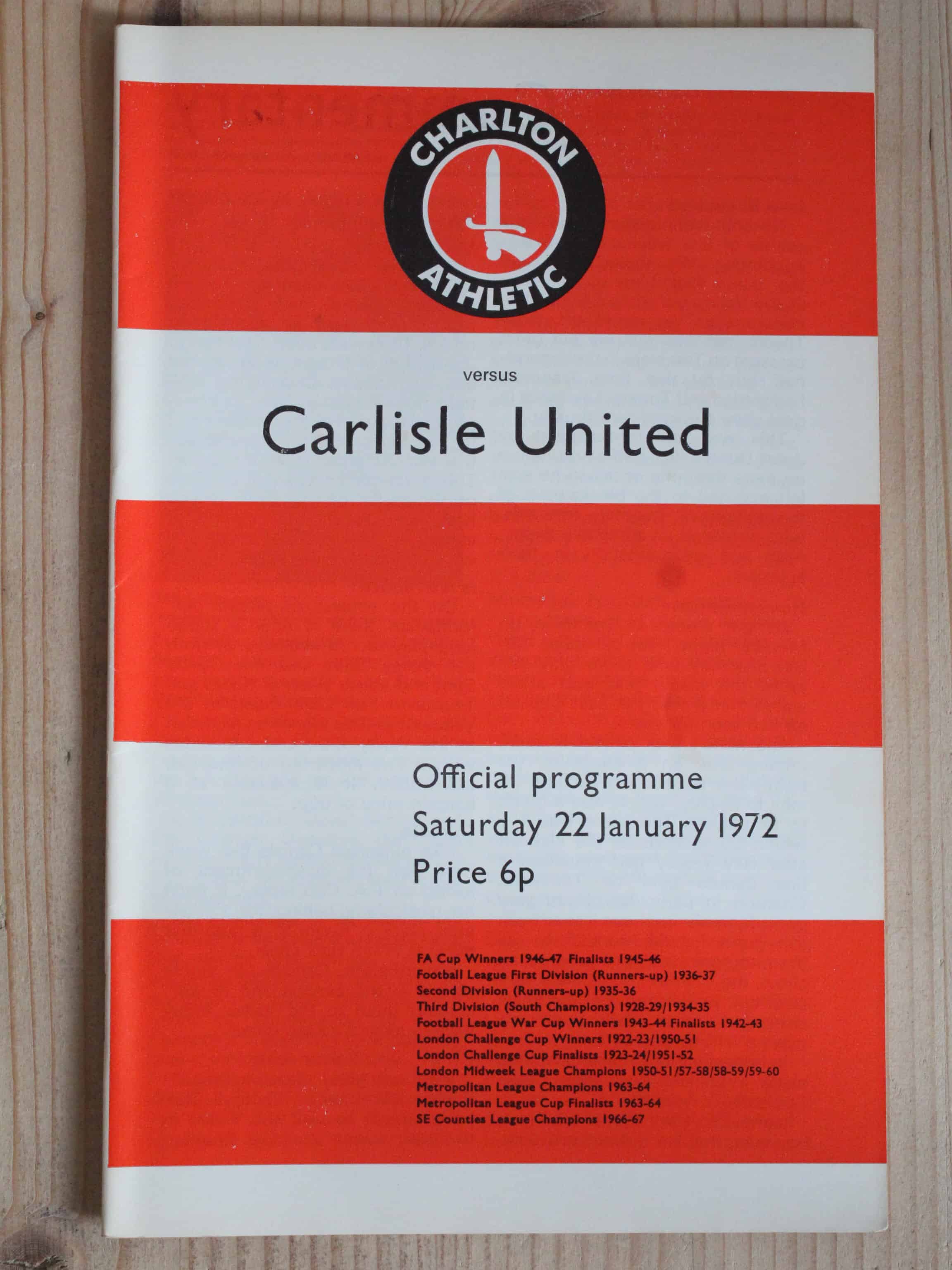 Charlton Athletic FC v Carlisle United FC