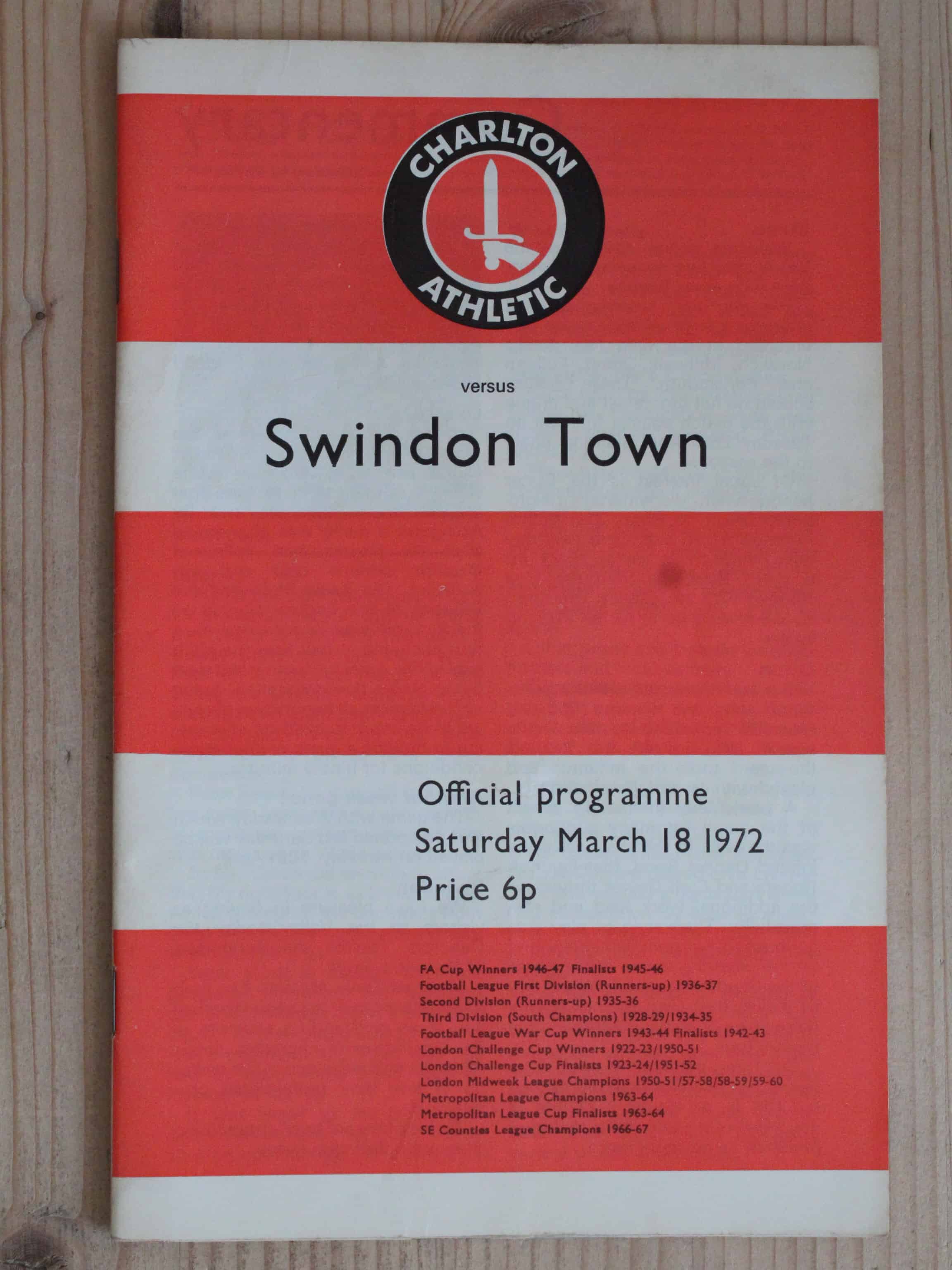 Charlton Athletic FC v Swindon Town FC