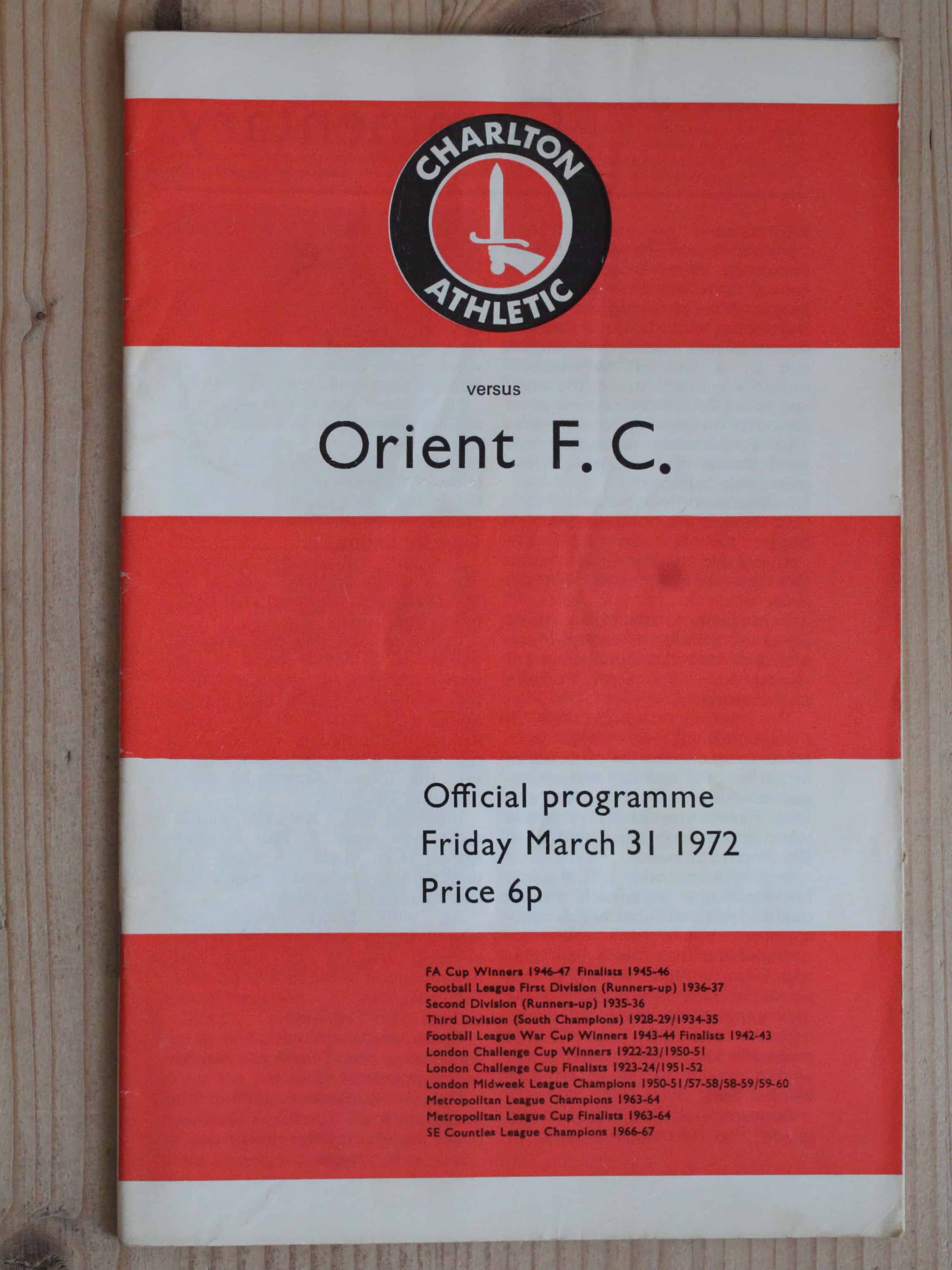 Charlton Athletic FC v Orient