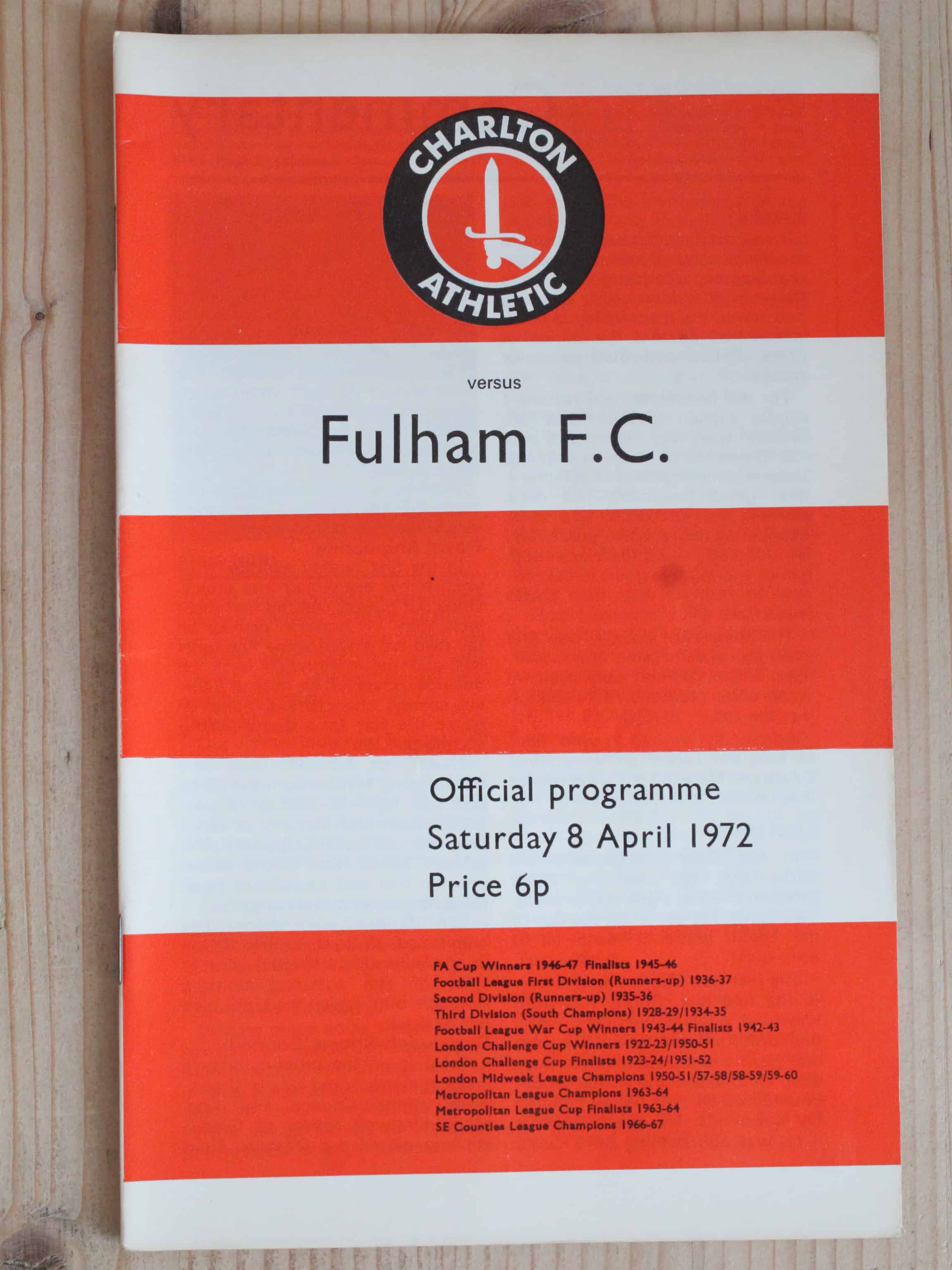 Charlton Athletic FC v Fulham FC