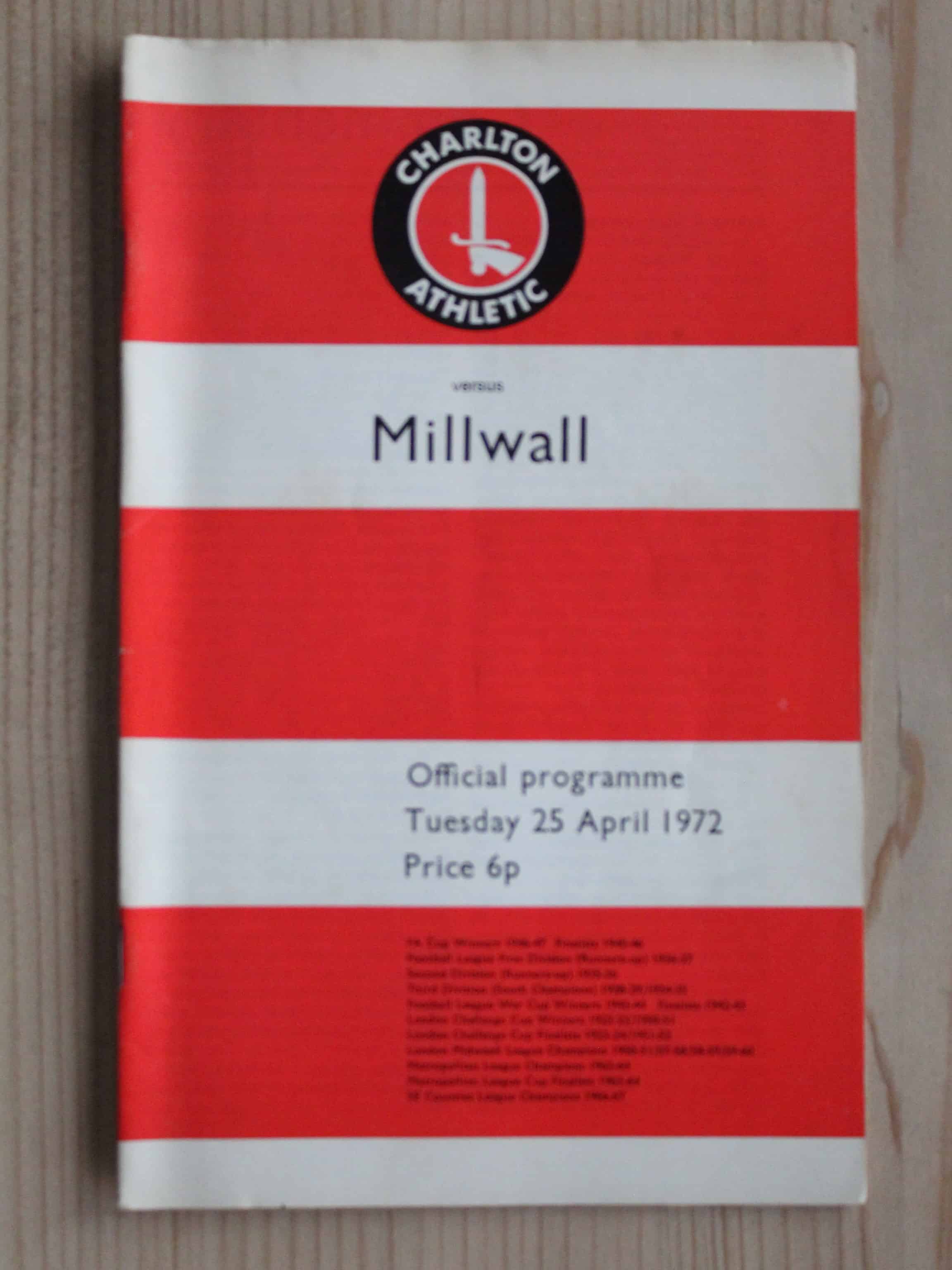 Charlton Athletic FC v Millwall FC