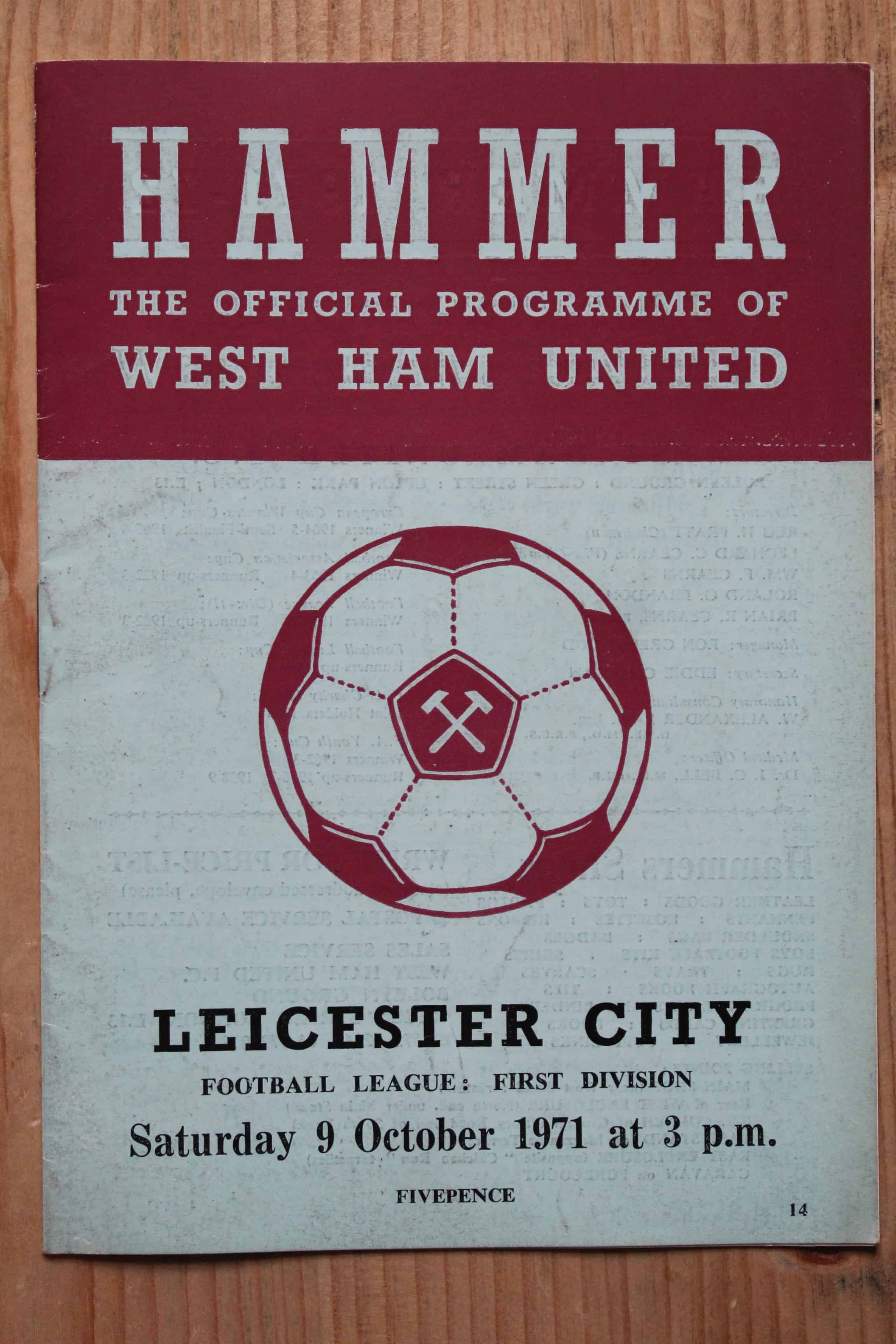 West Ham United FC v Leicester City FC