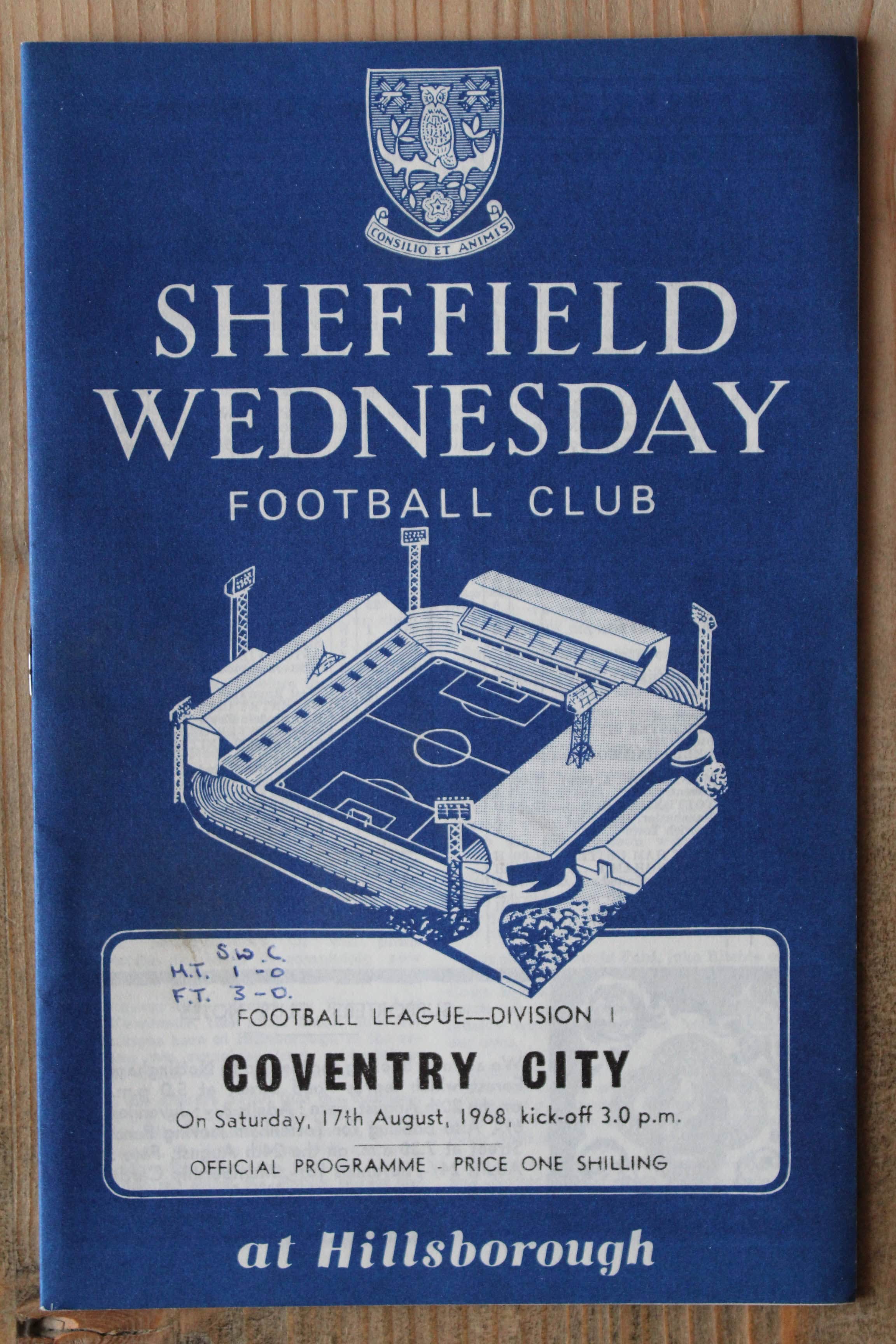 Sheffield Wednesday FC  v Coventry City FC