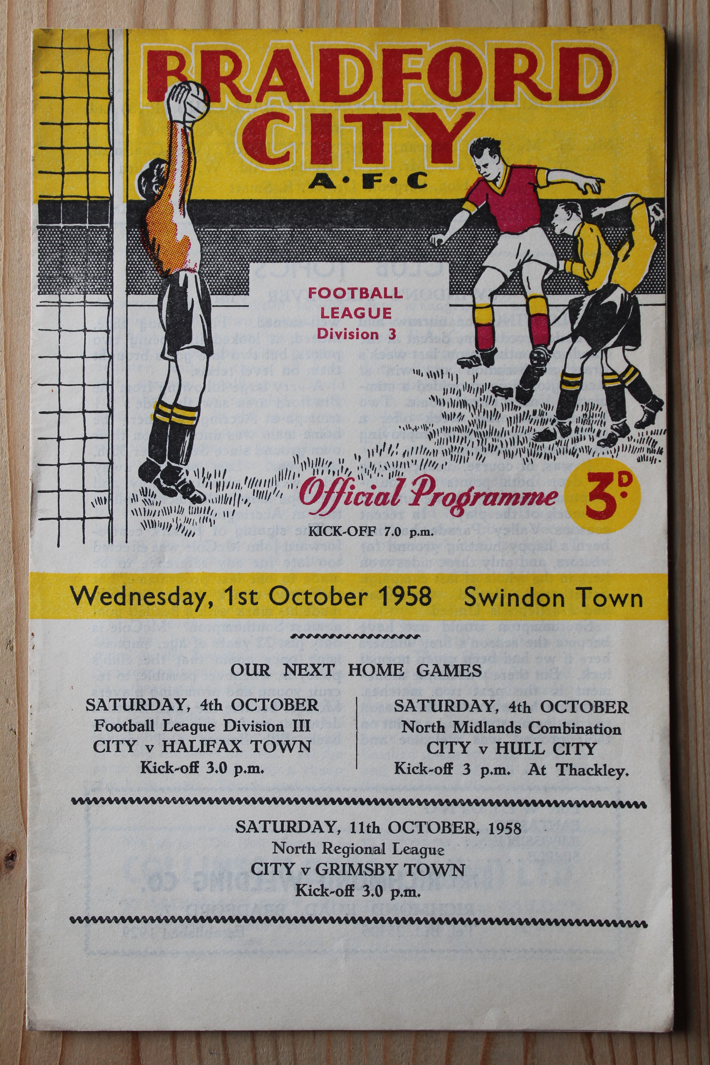 Bradford City FC v Swindon Town FC