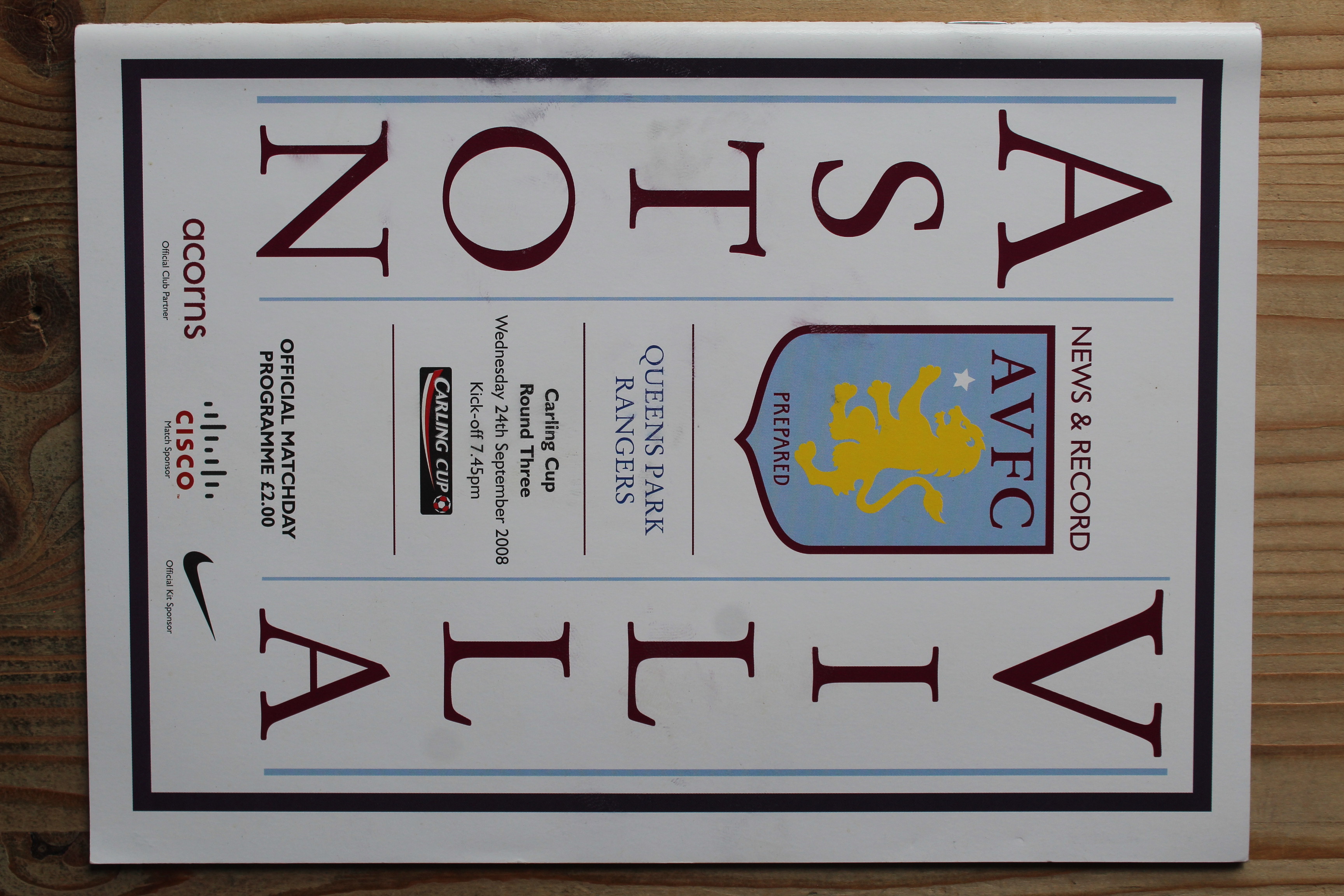 Aston Villa FC v Queens Park Rangers FC