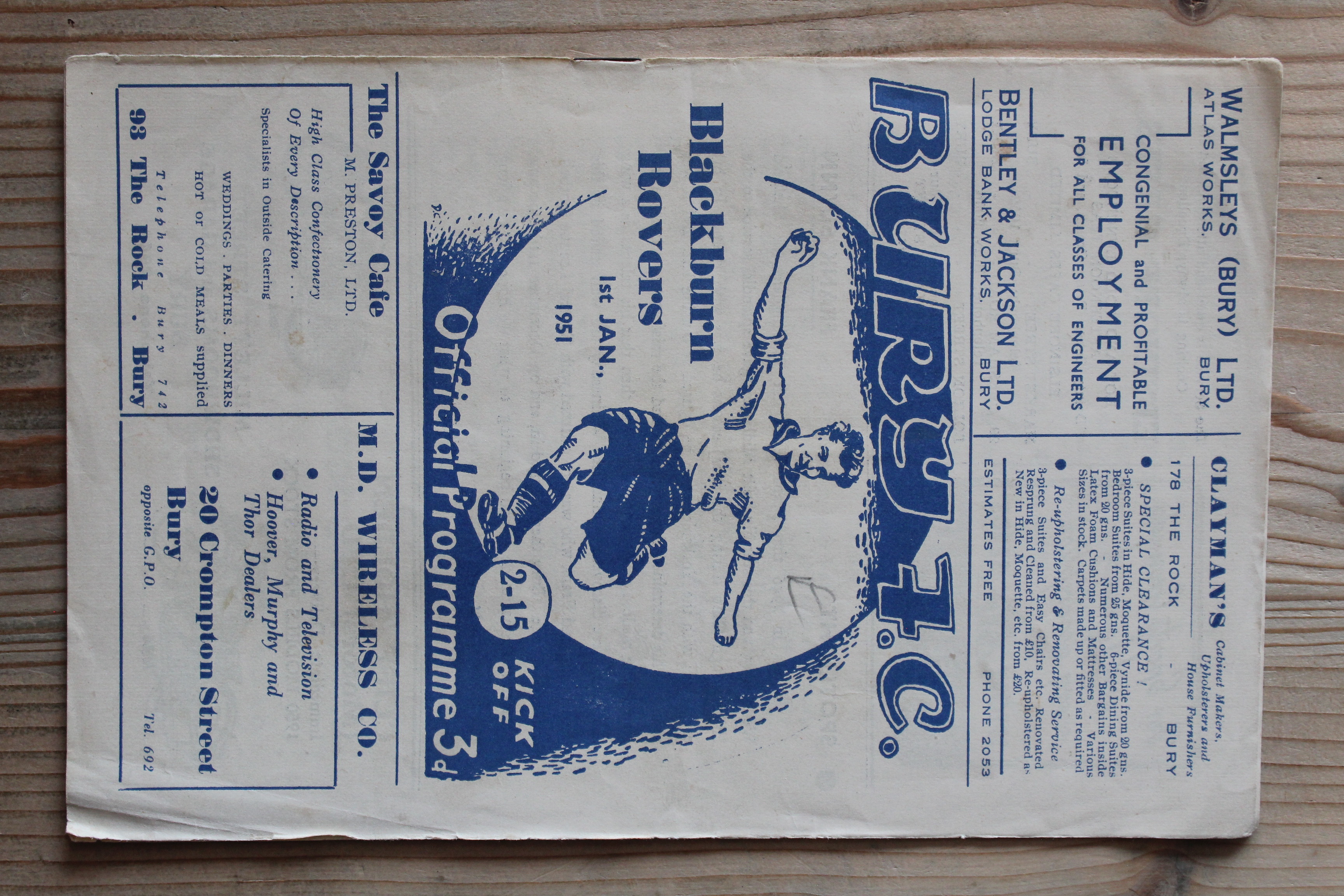 Bury FC v Blackburn Rovers FC