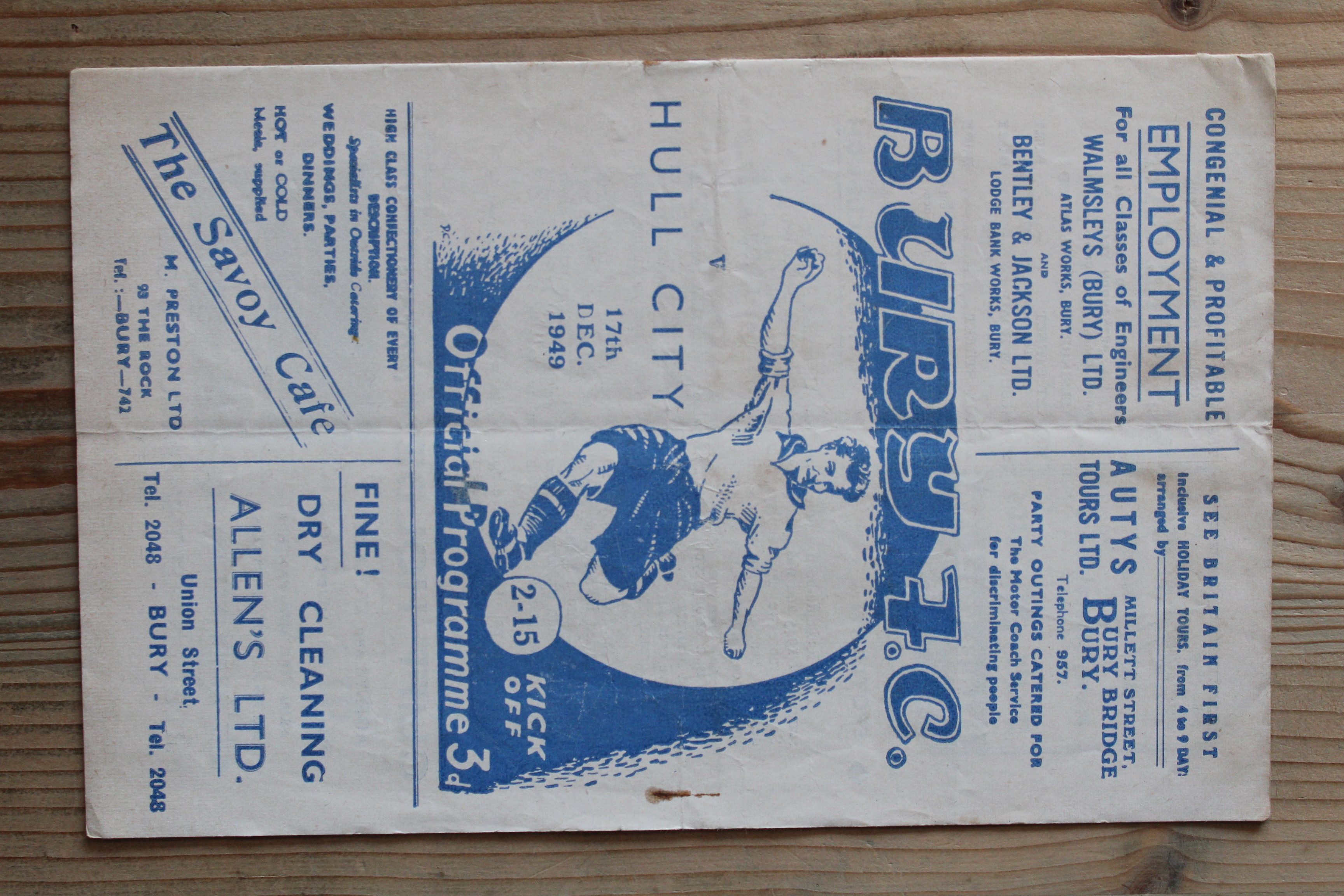 Bury FC v Hull City FC