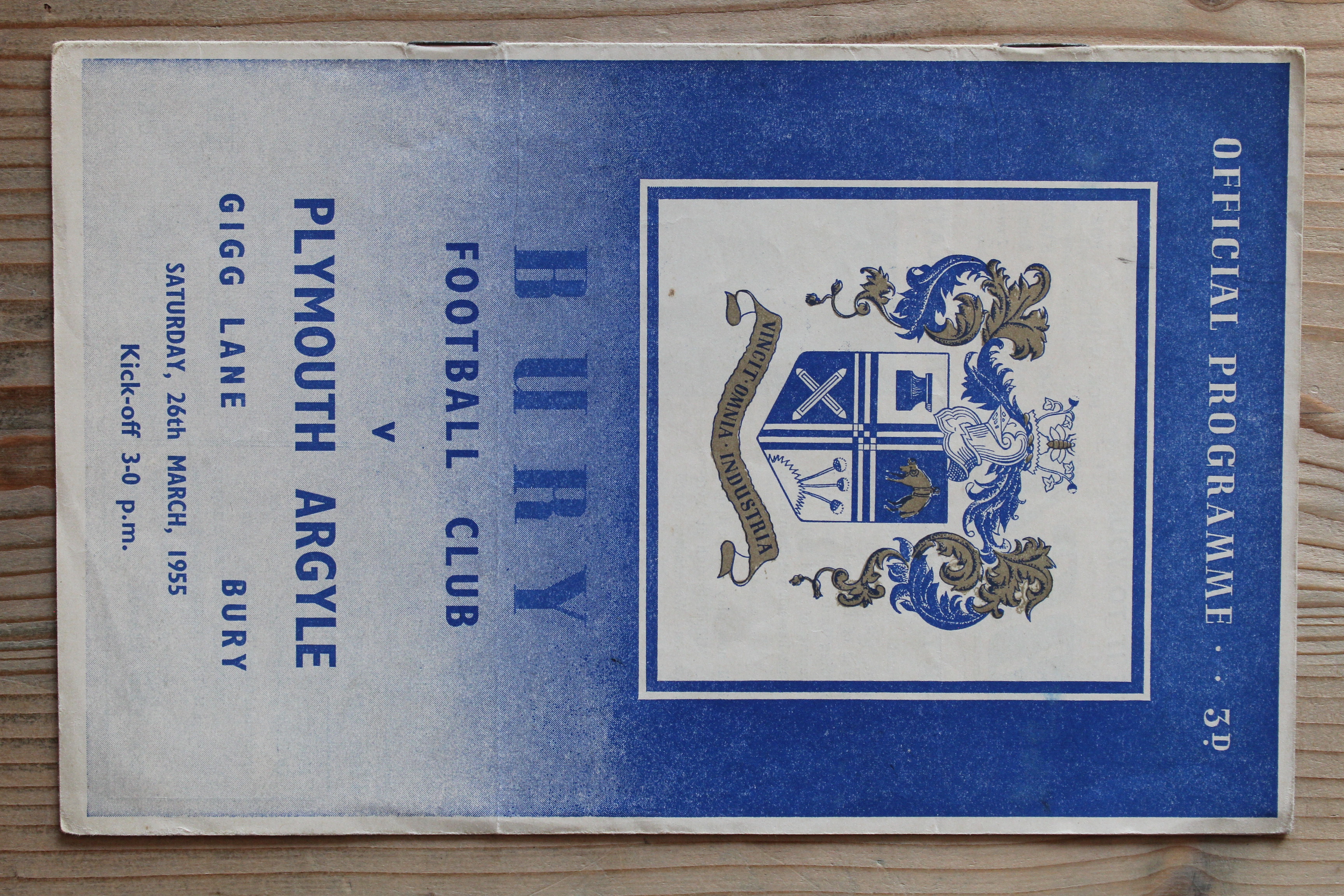 Bury FC v Plymouth Argyle FC