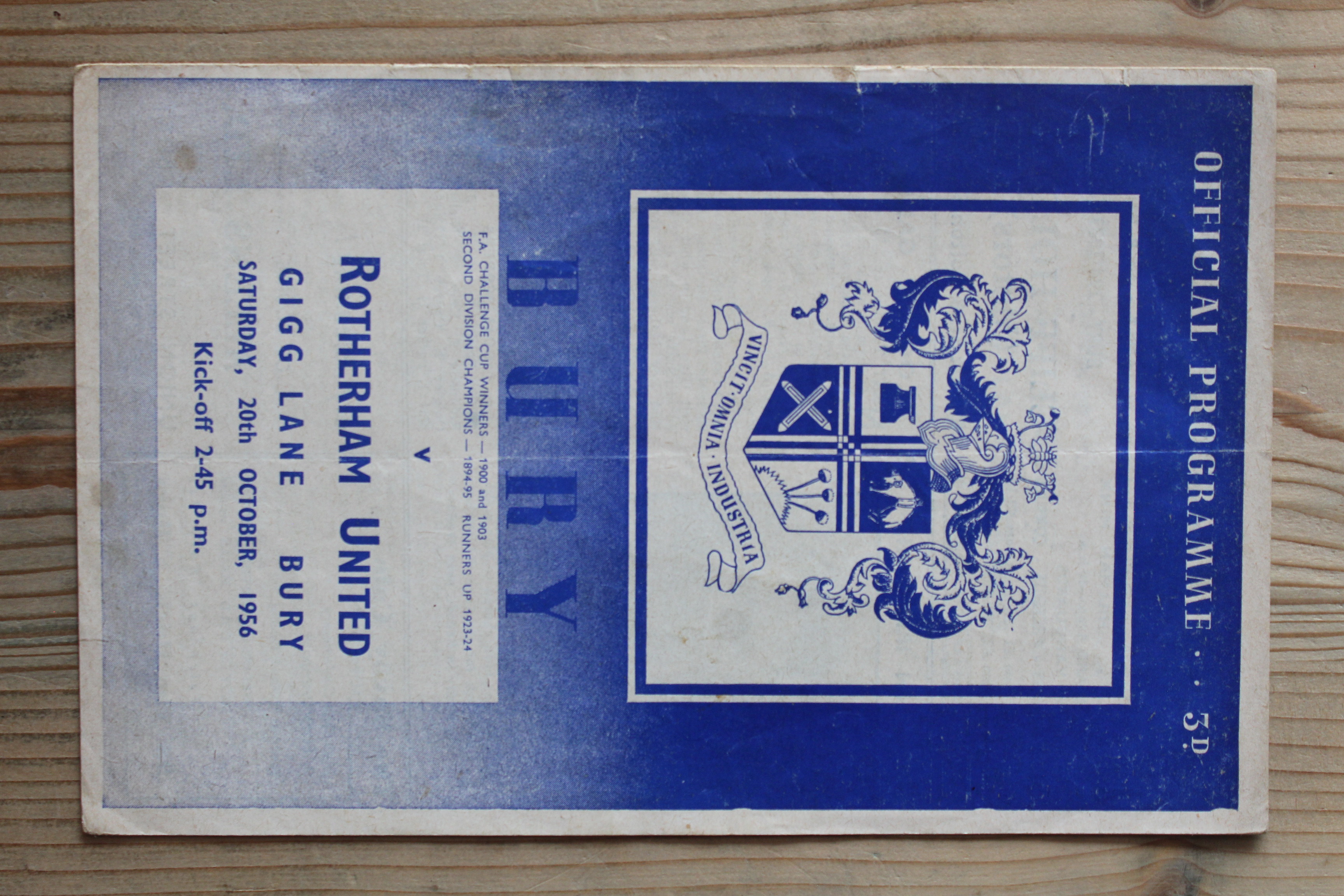 Bury FC v Rotherham United FC