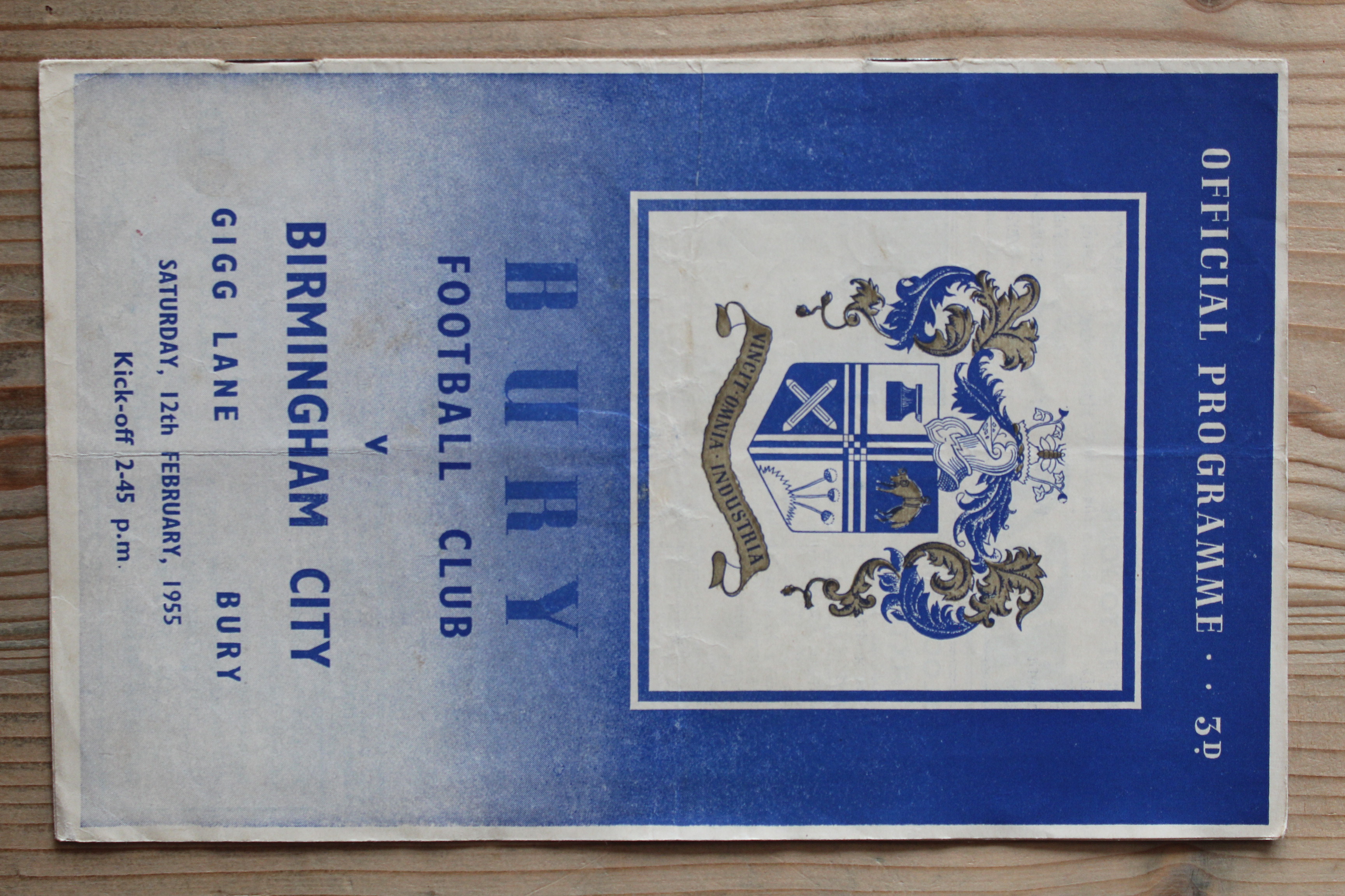 Bury FC v Birmingham City FC