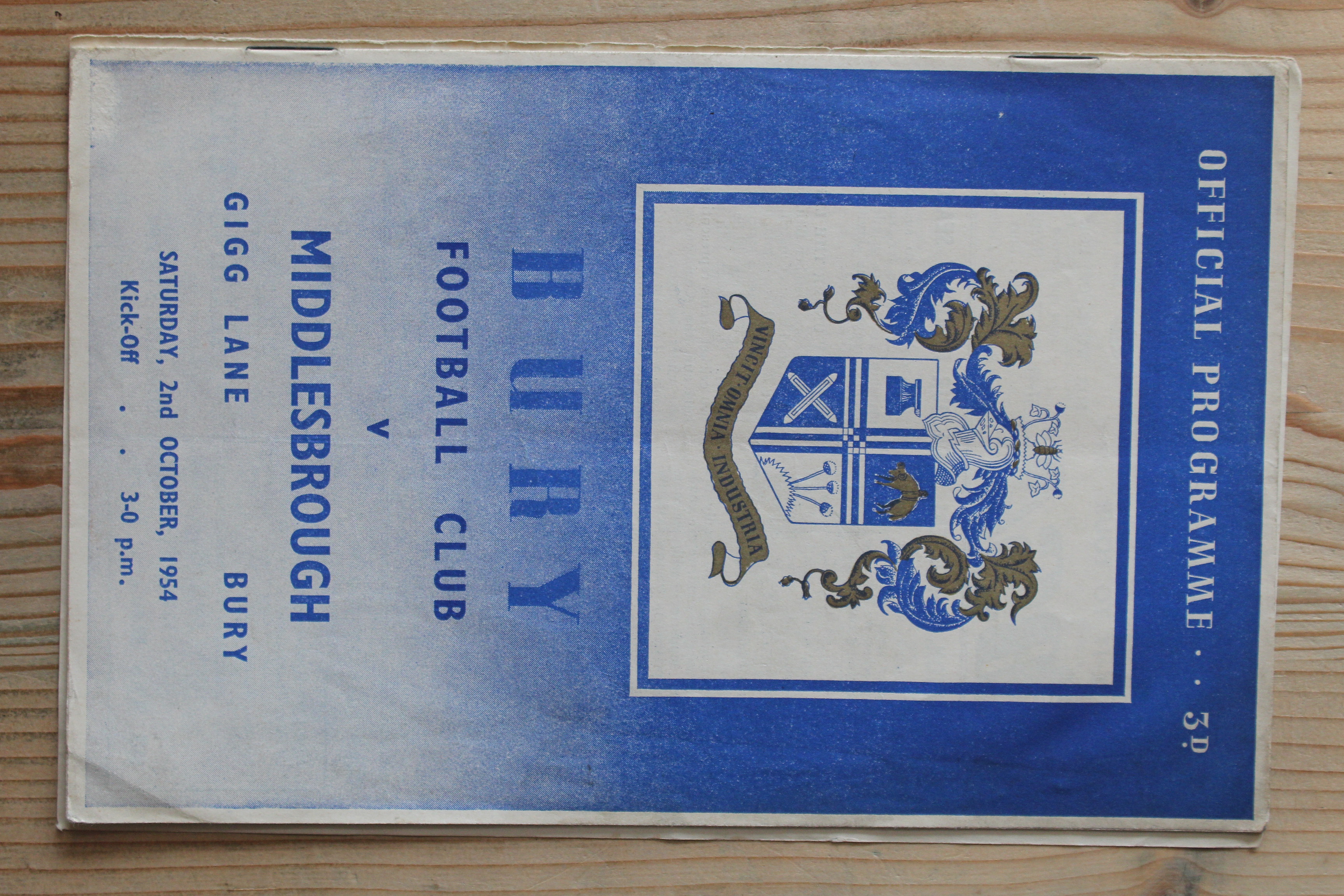 Bury FC v Middlesbrough FC