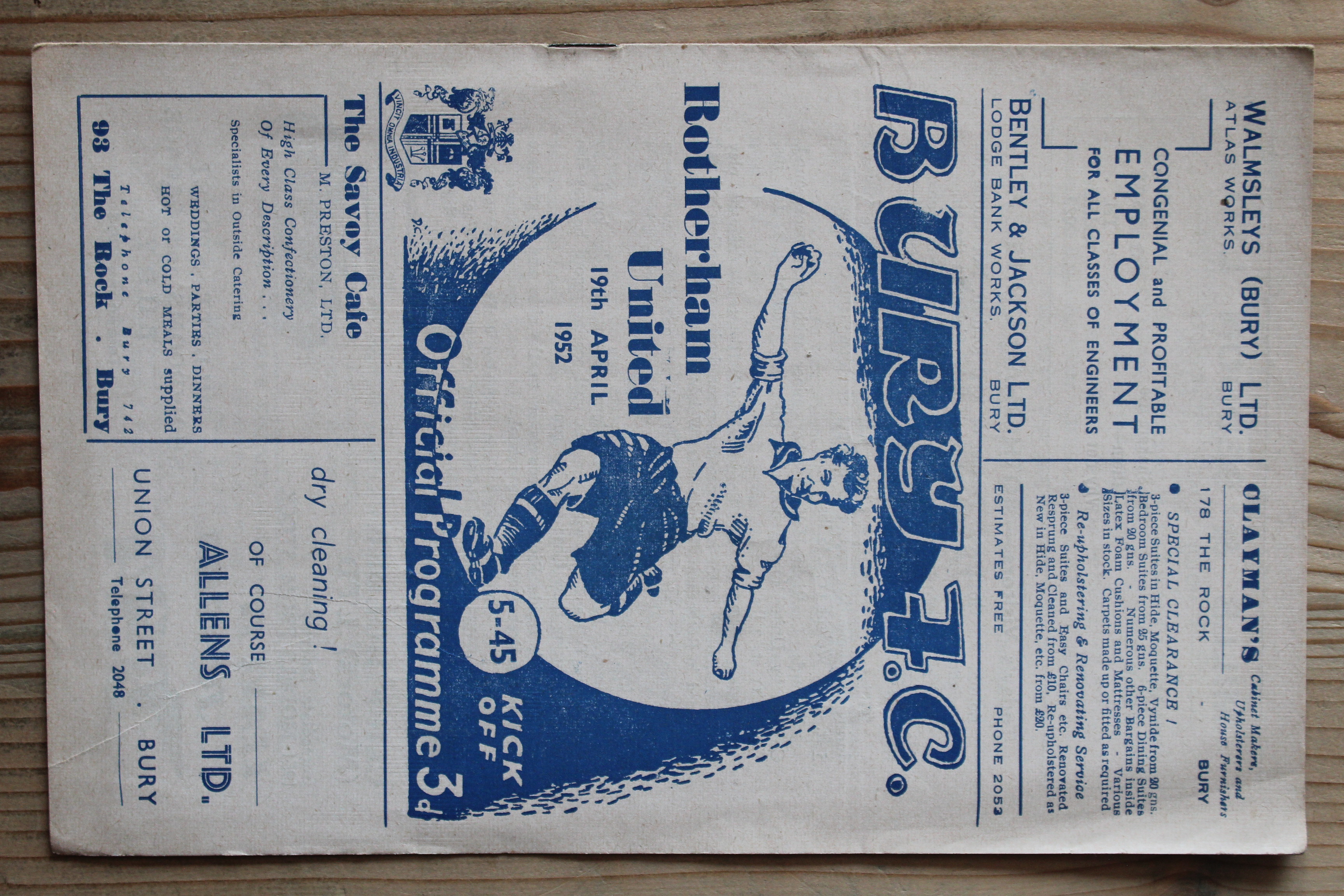 Bury FC v Rotherham United FC
