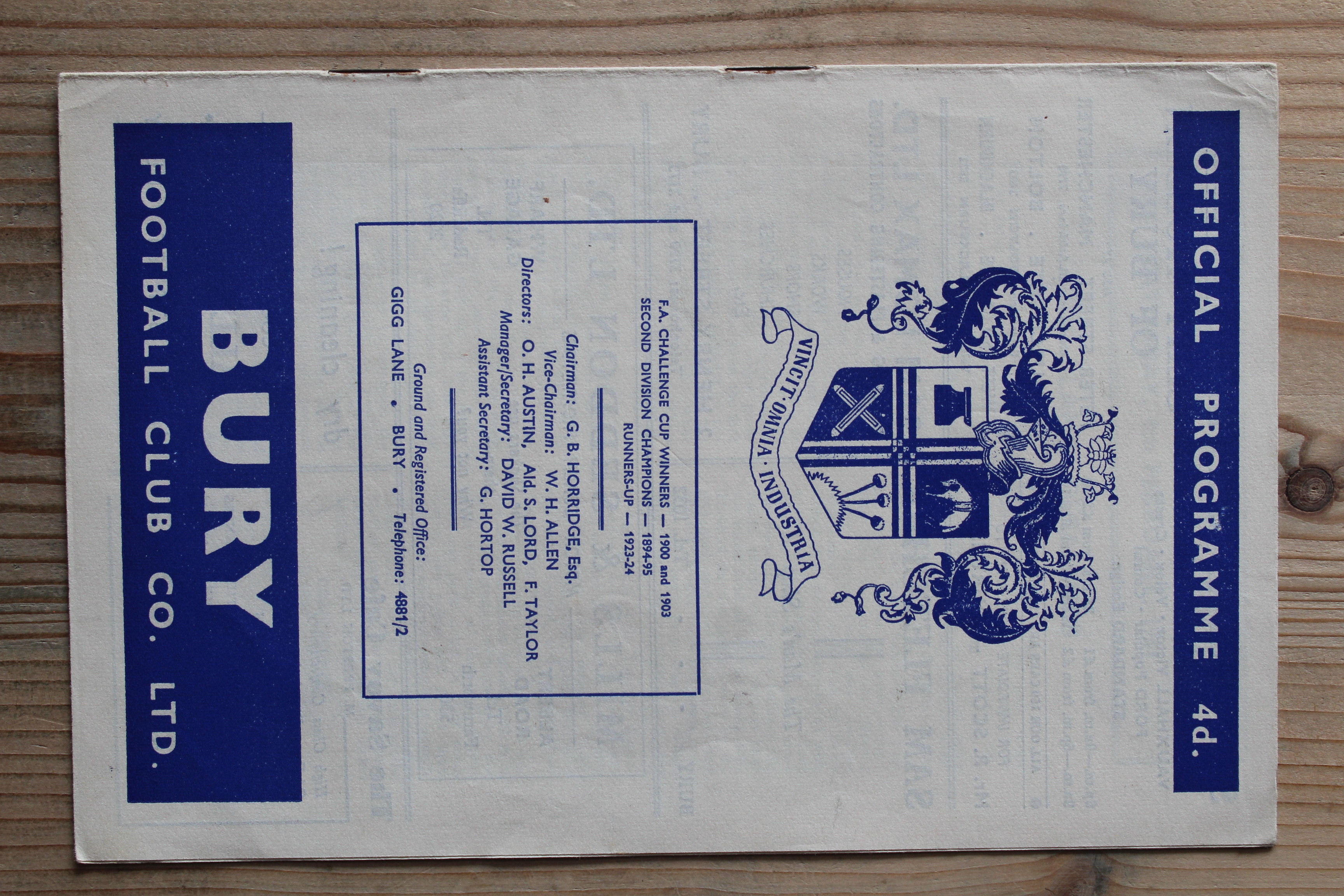 Bury FC v Brentford FC