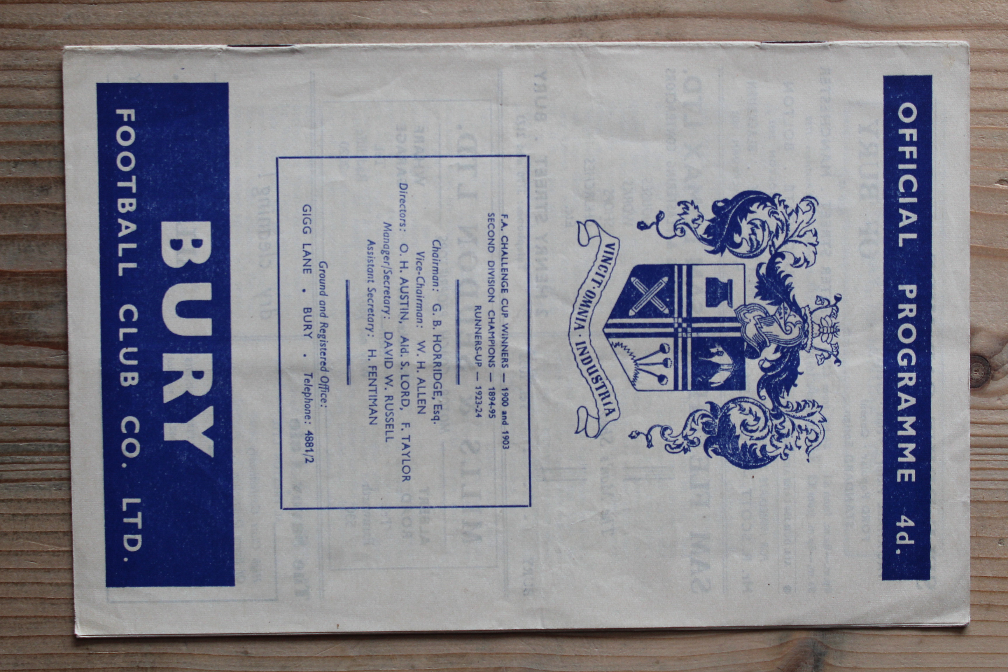 Bury FC v Bradford City FC