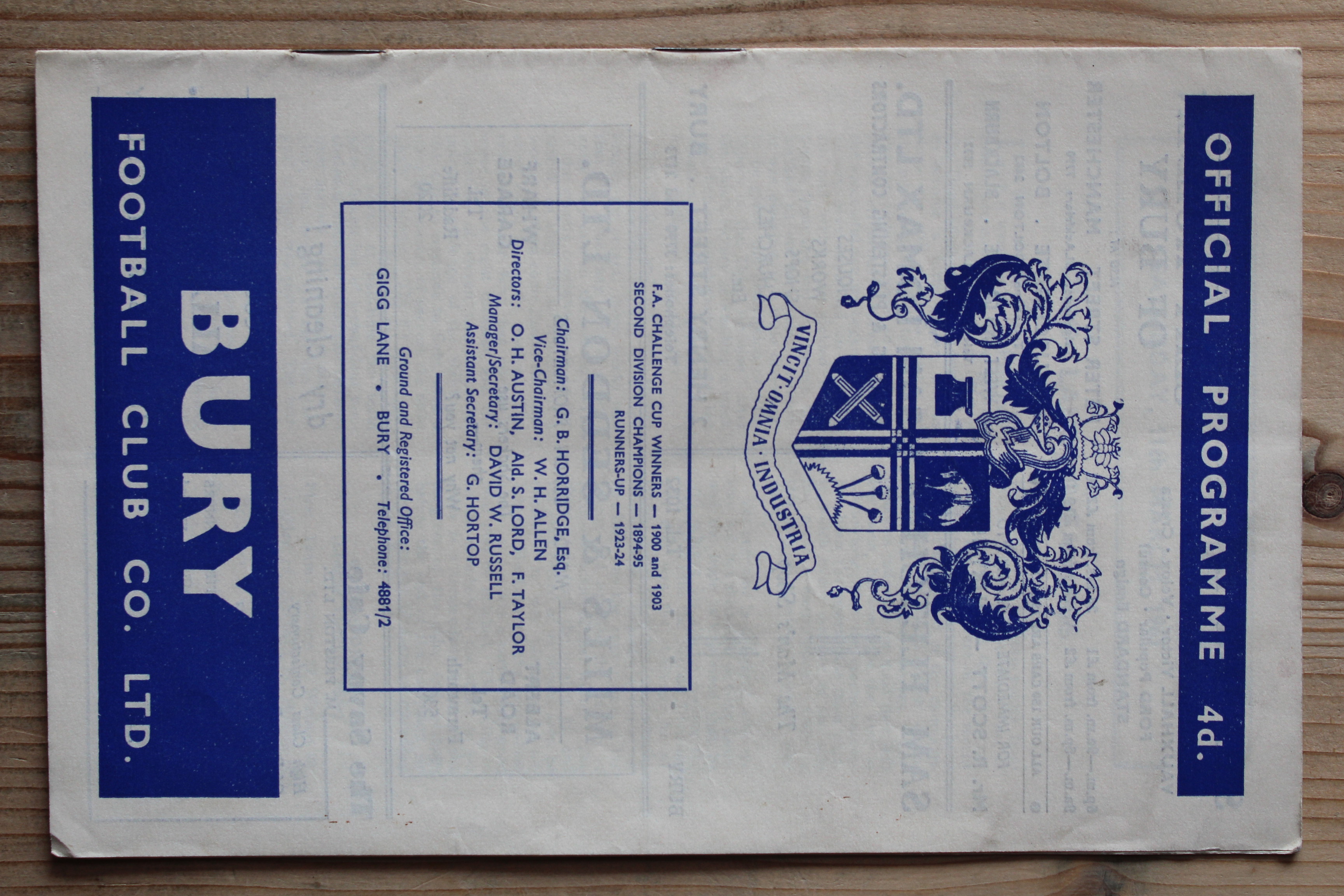 Bury FC v Coventry City FC