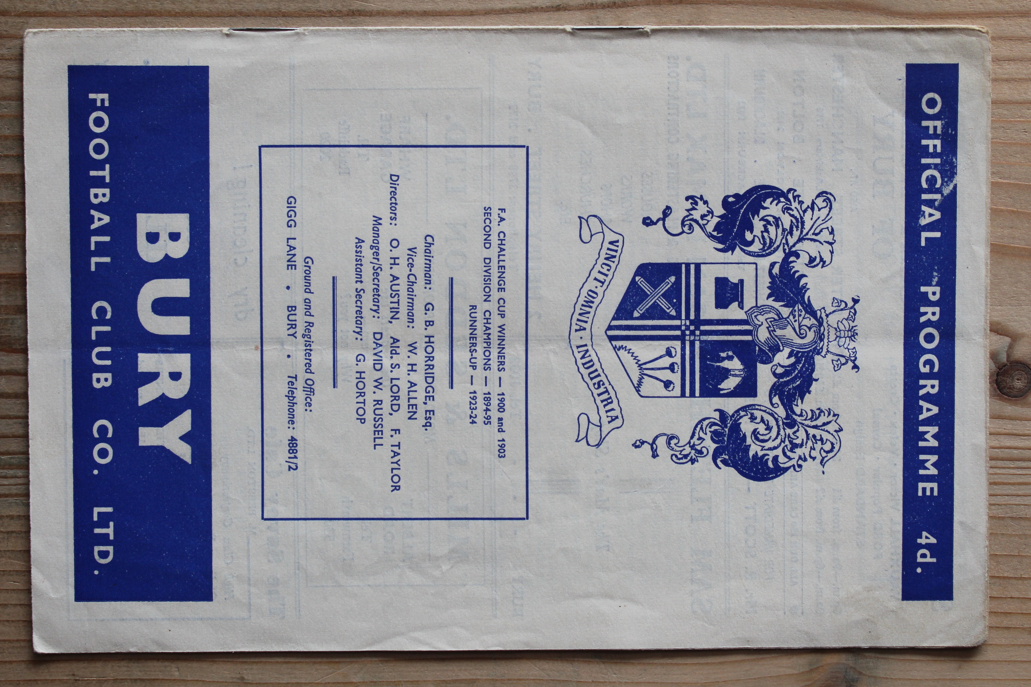 Bury FC v Southend United FC