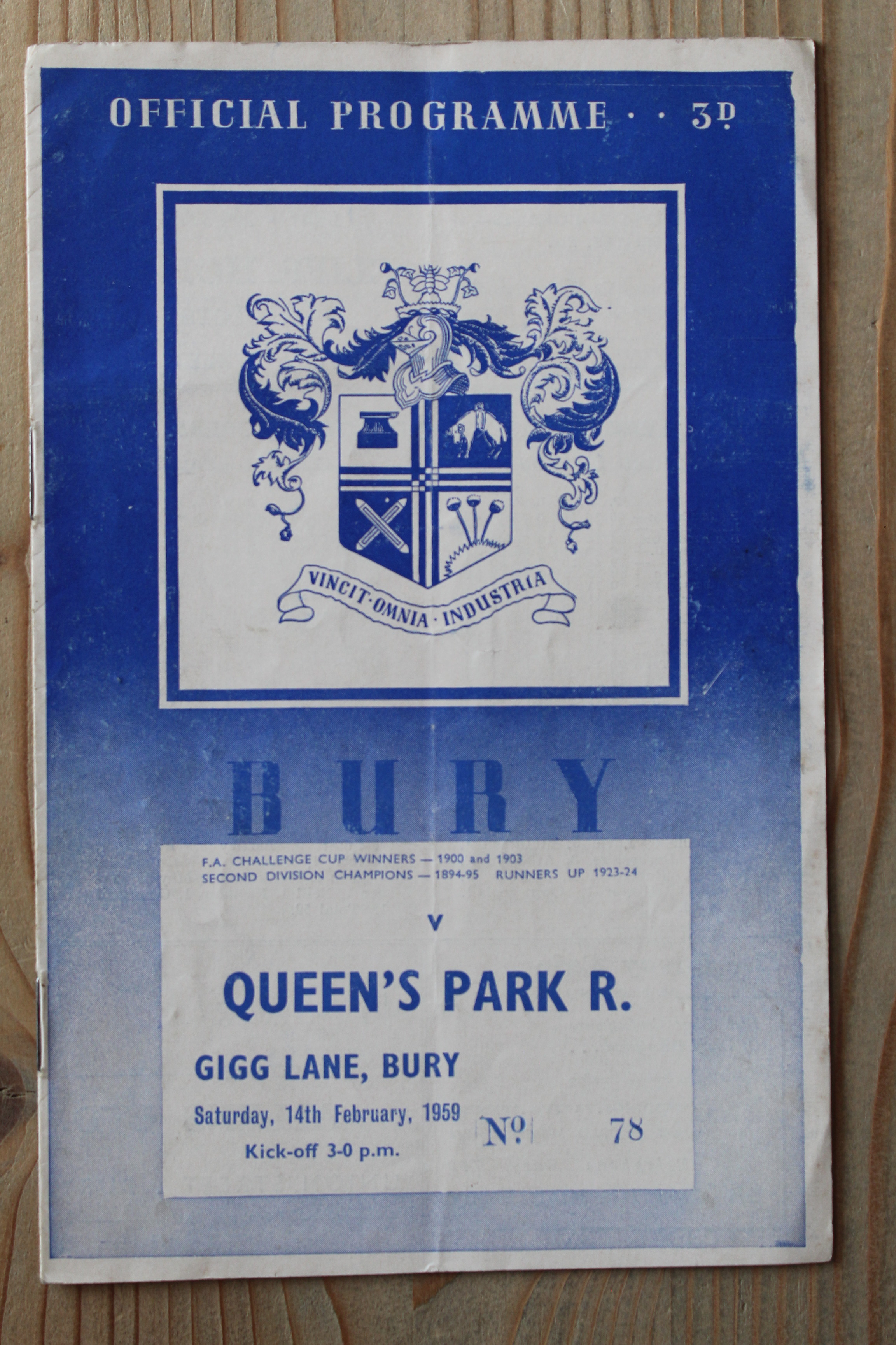 Bury FC v Queens Park Rangers FC