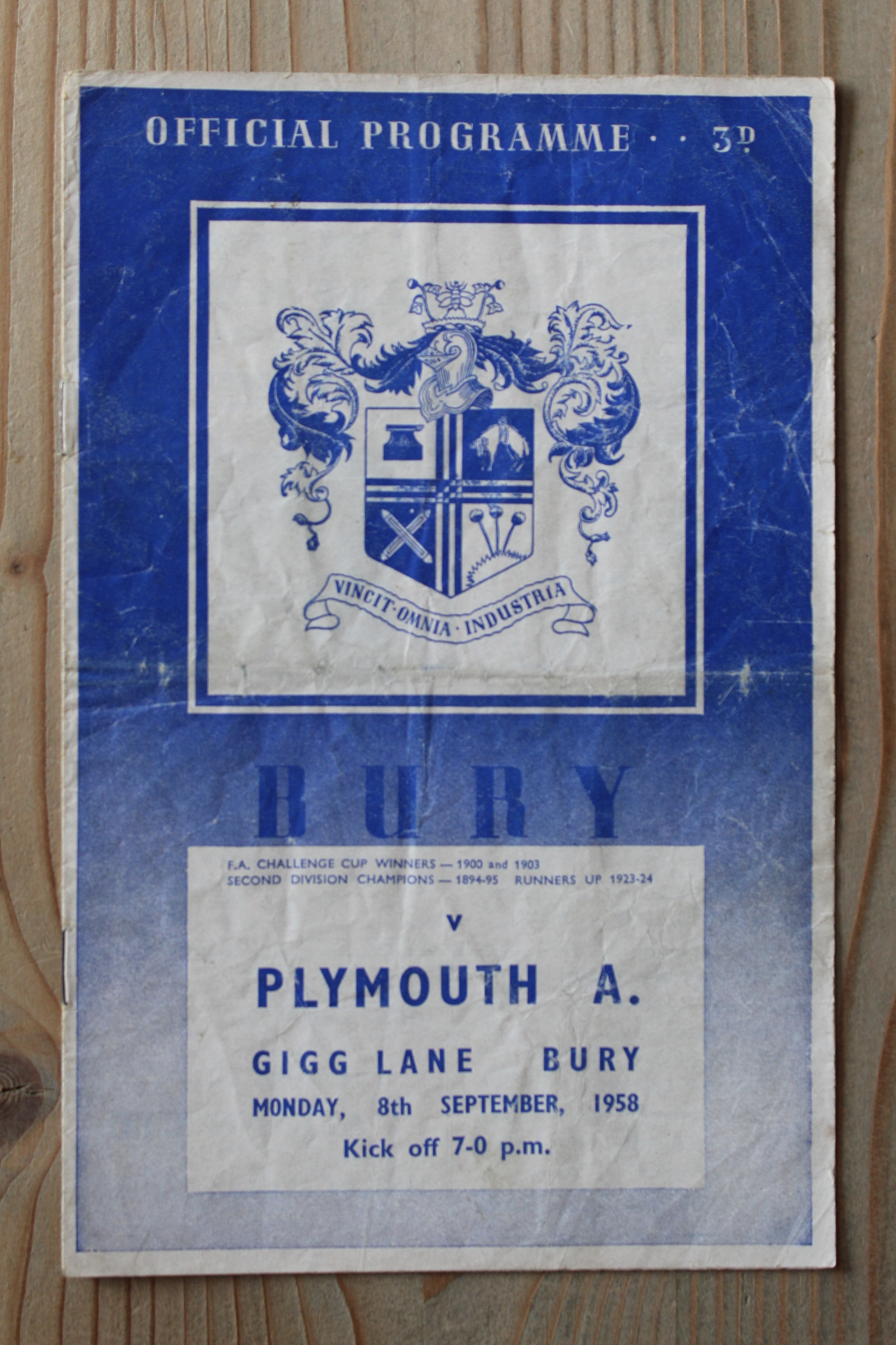 Bury FC v Plymouth Argyle FC