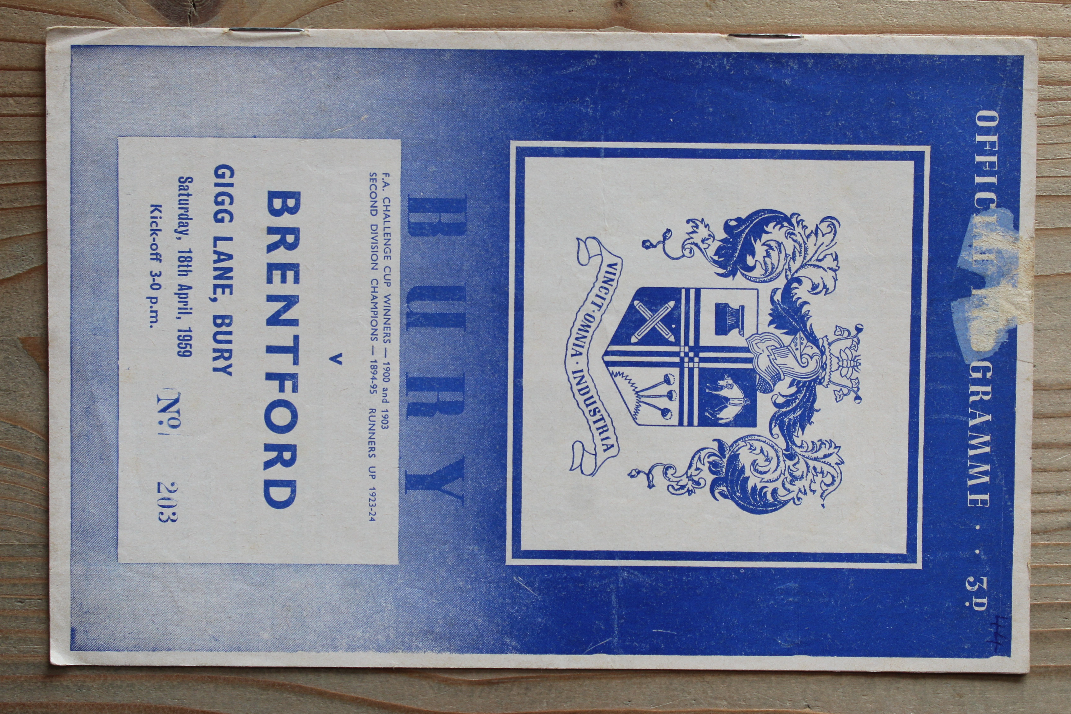 Bury FC v Brentford FC