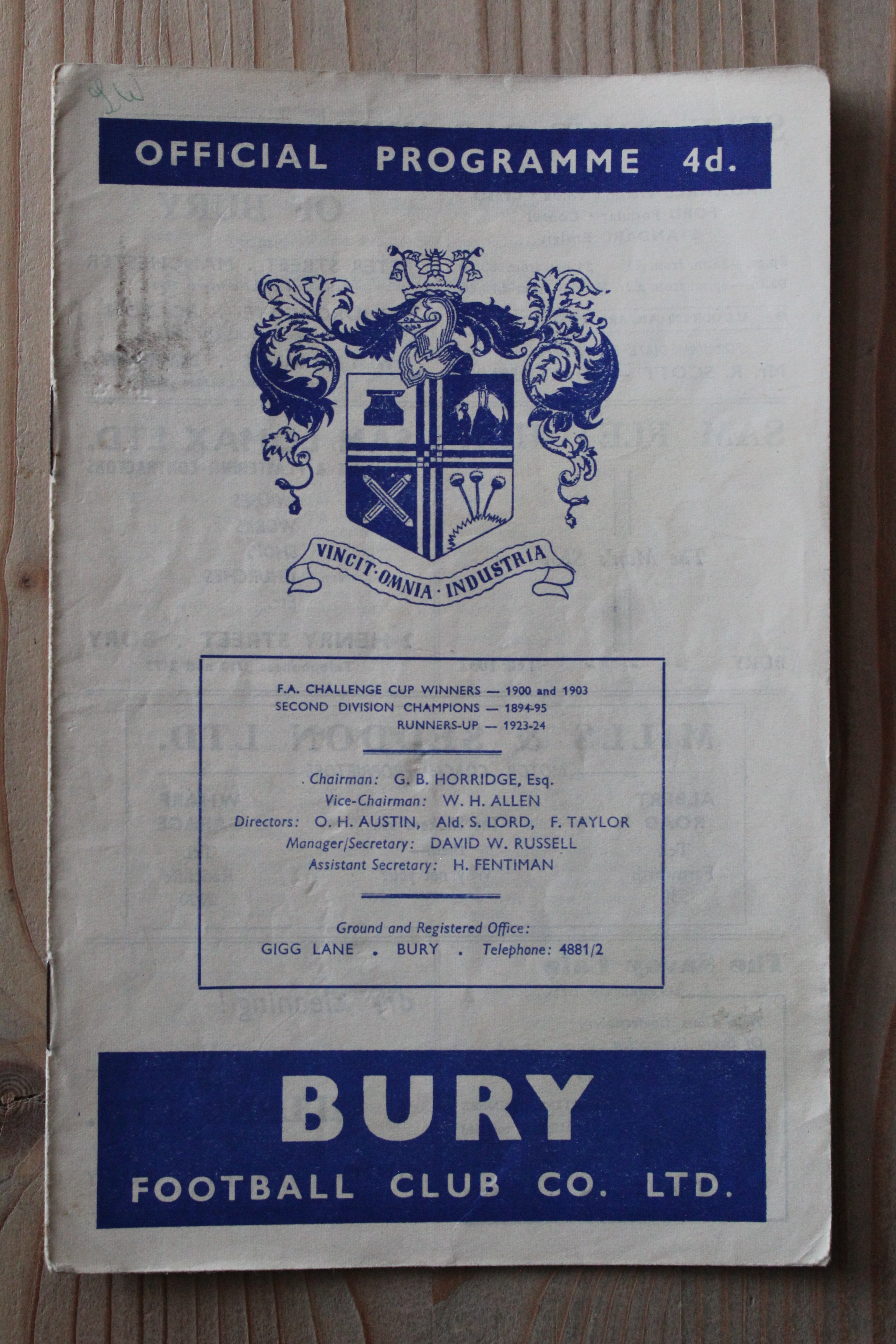 Bury FC v Notts County FC