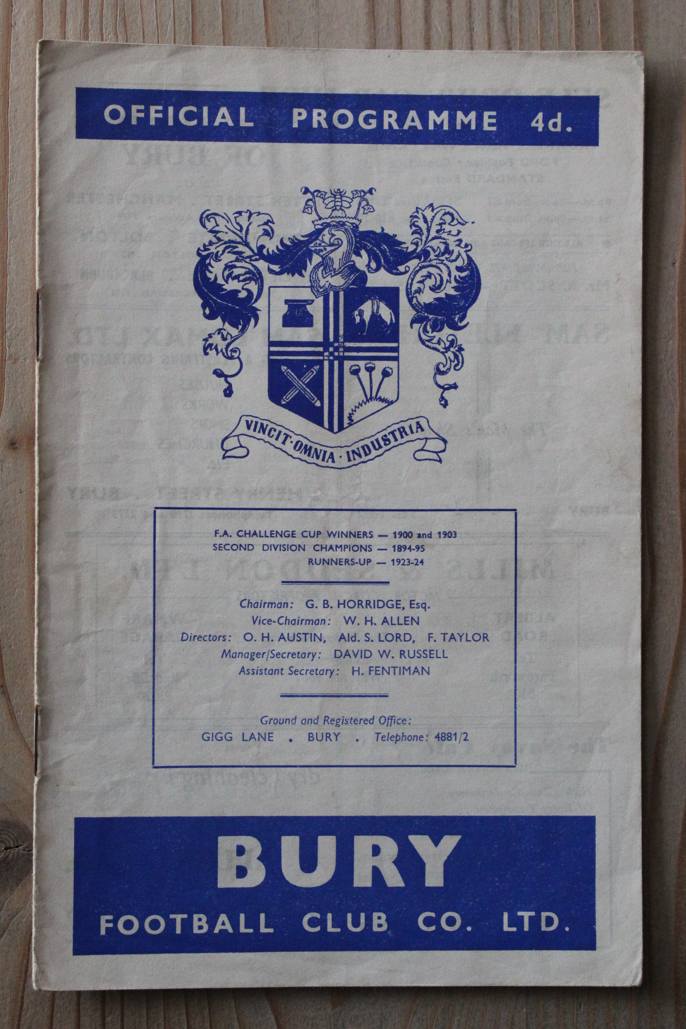 Bury FC v Watford FC