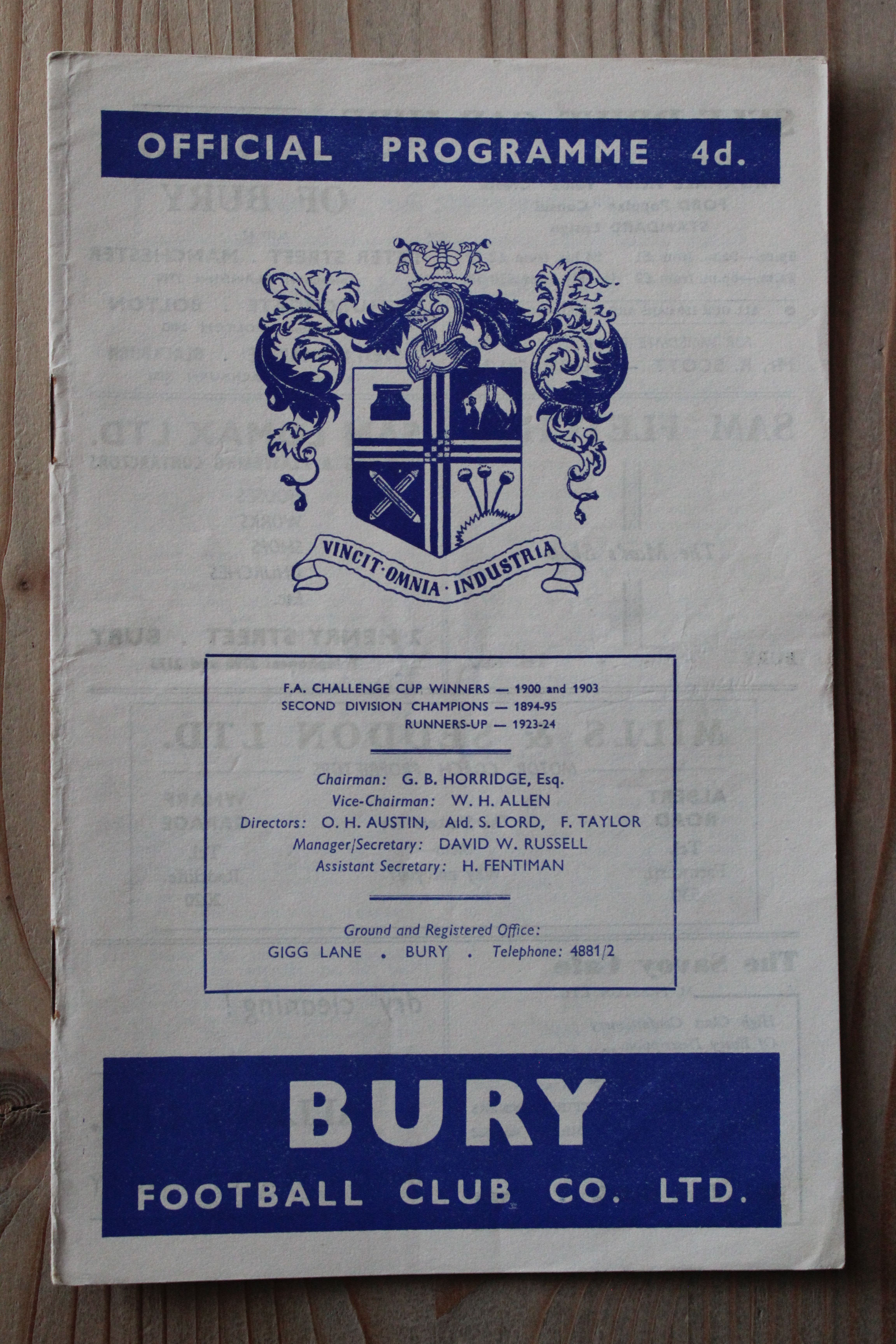 Bury FC v Colchester United FC