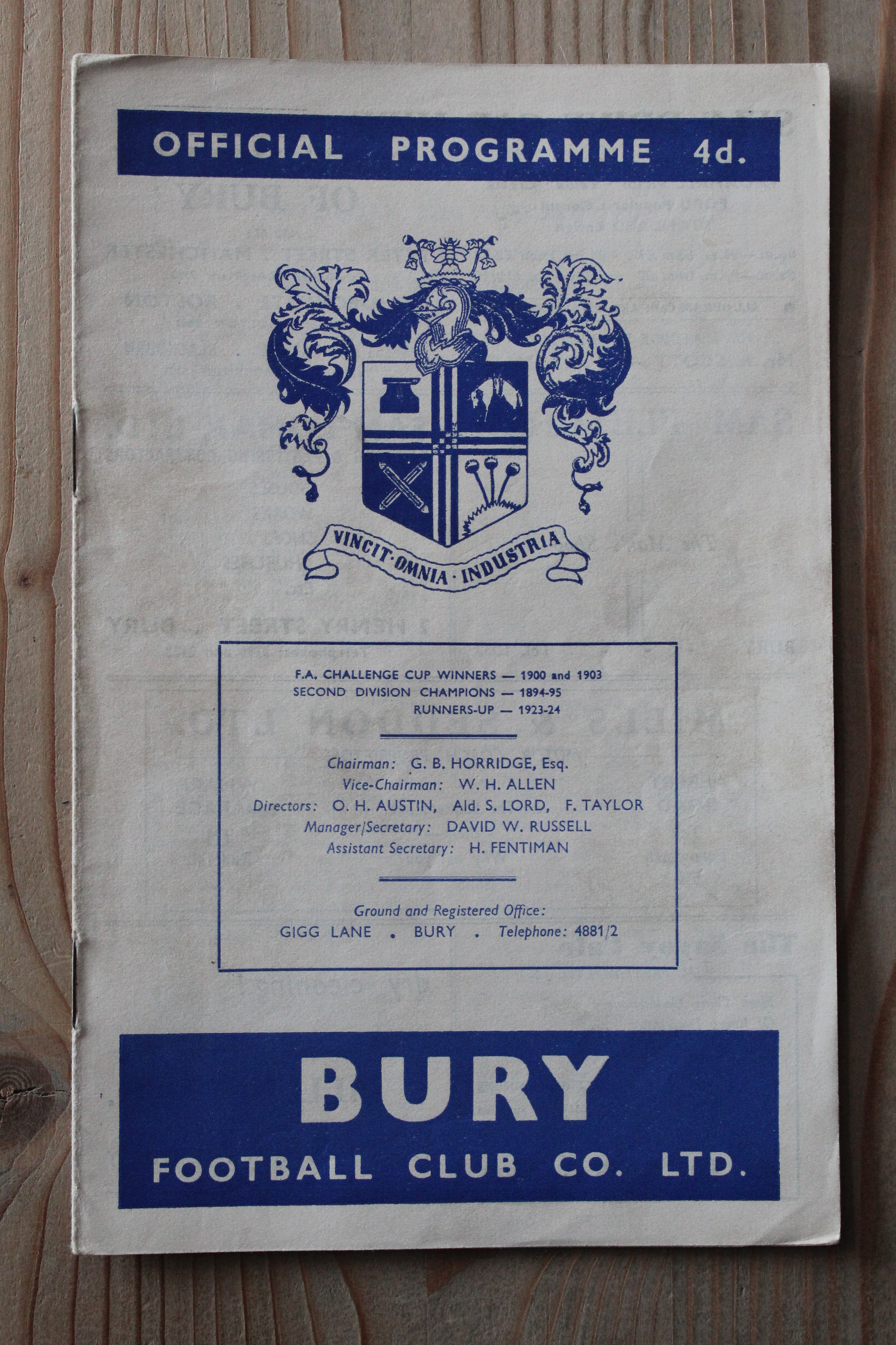 Bury FC v Port Vale FC
