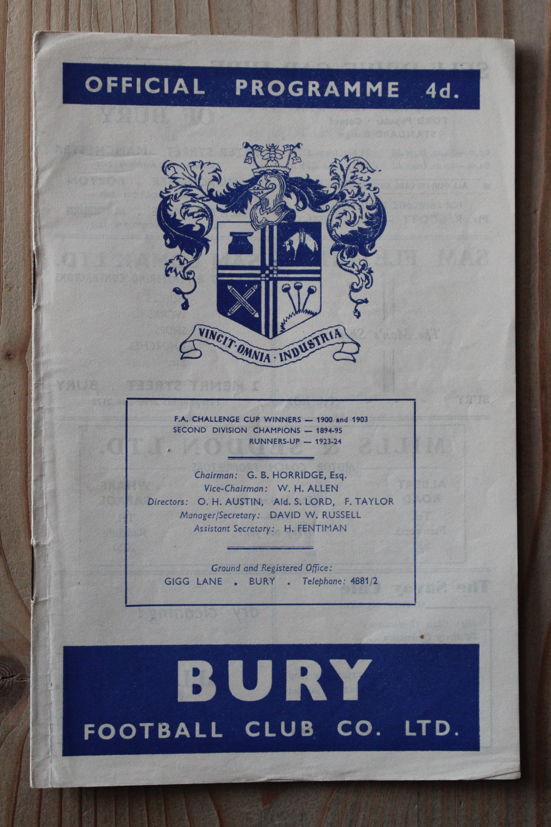 Bury FC v Chesterfield FC