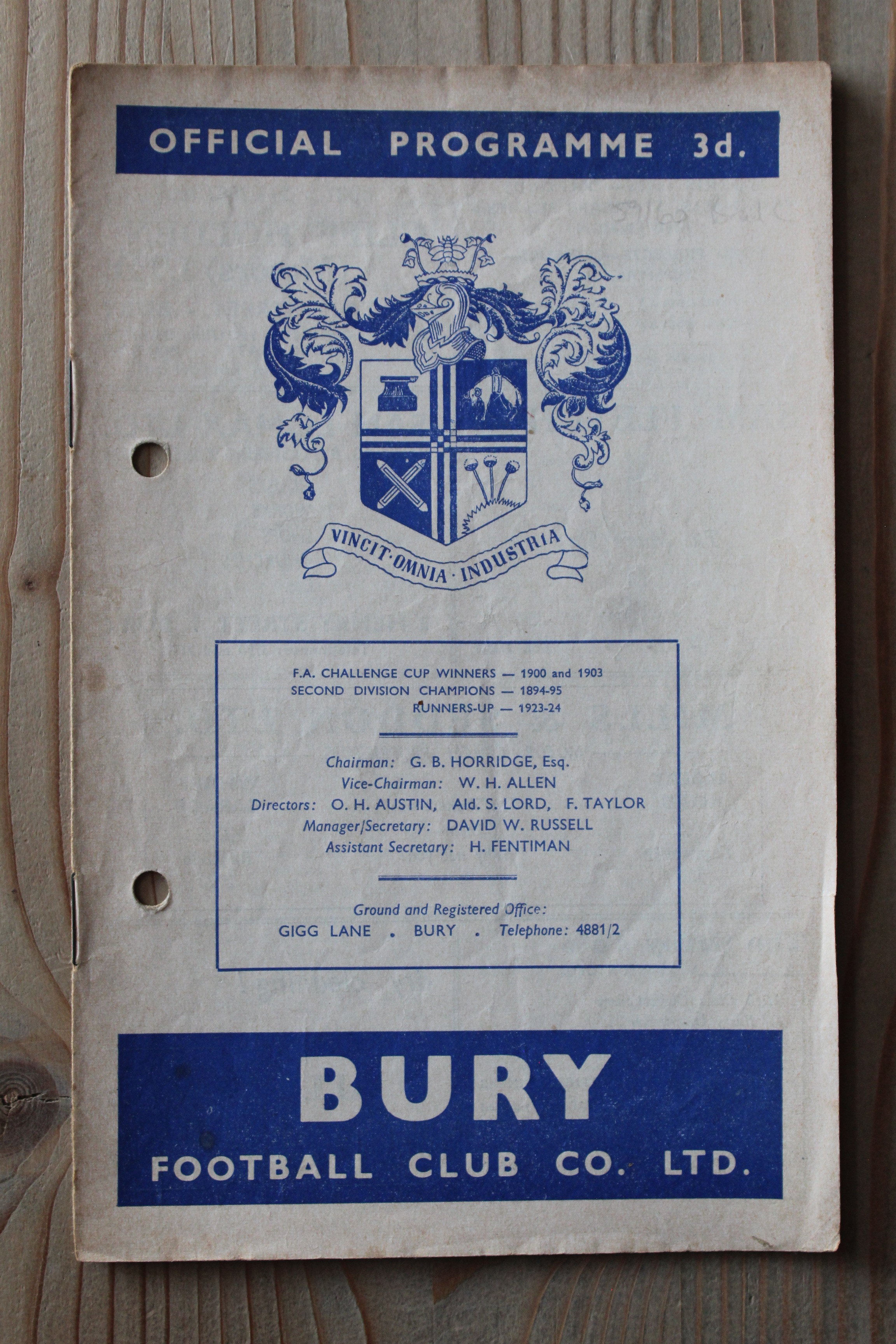 Bury FC v Bradford City FC