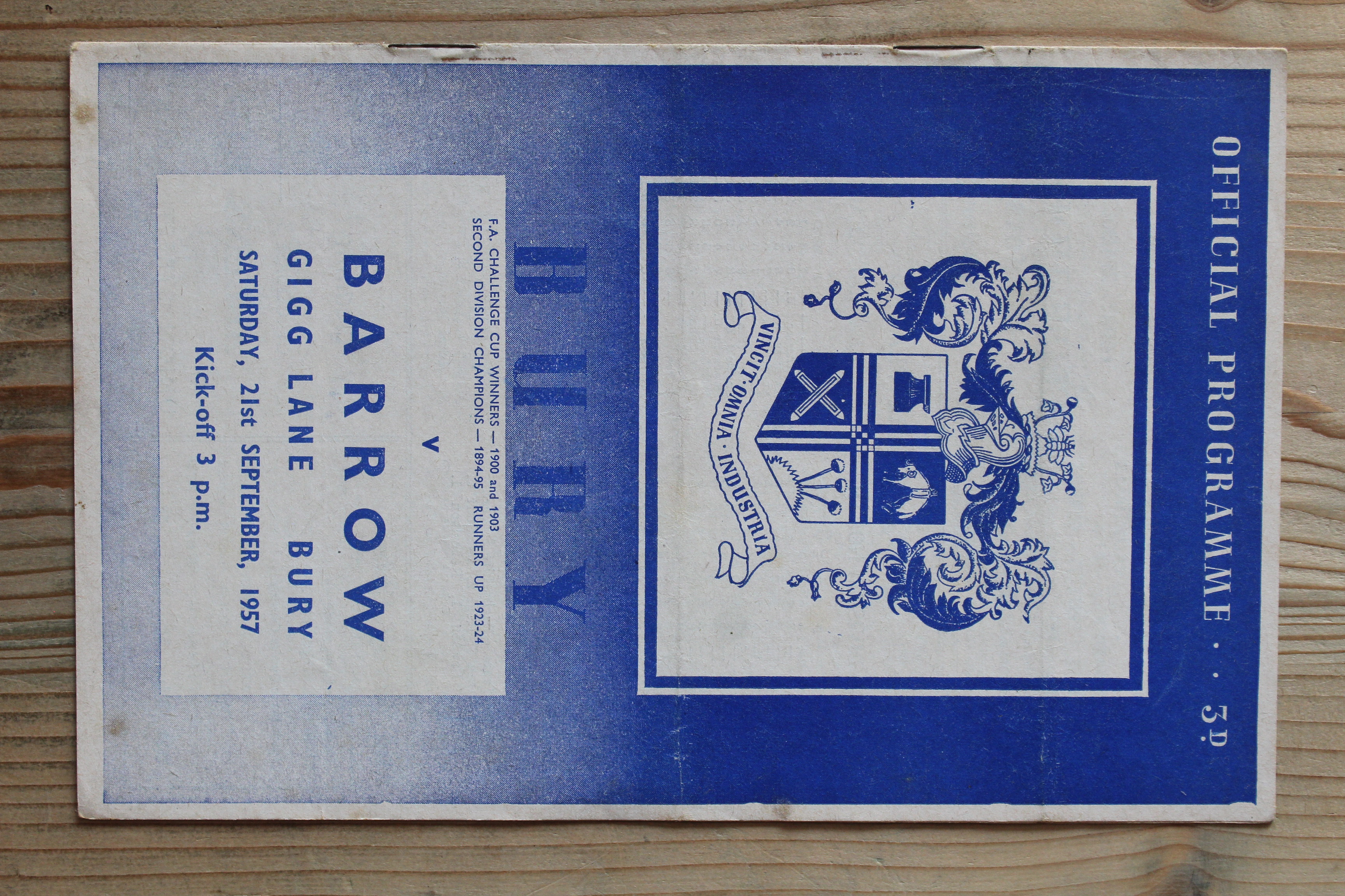 Bury FC v Barrow