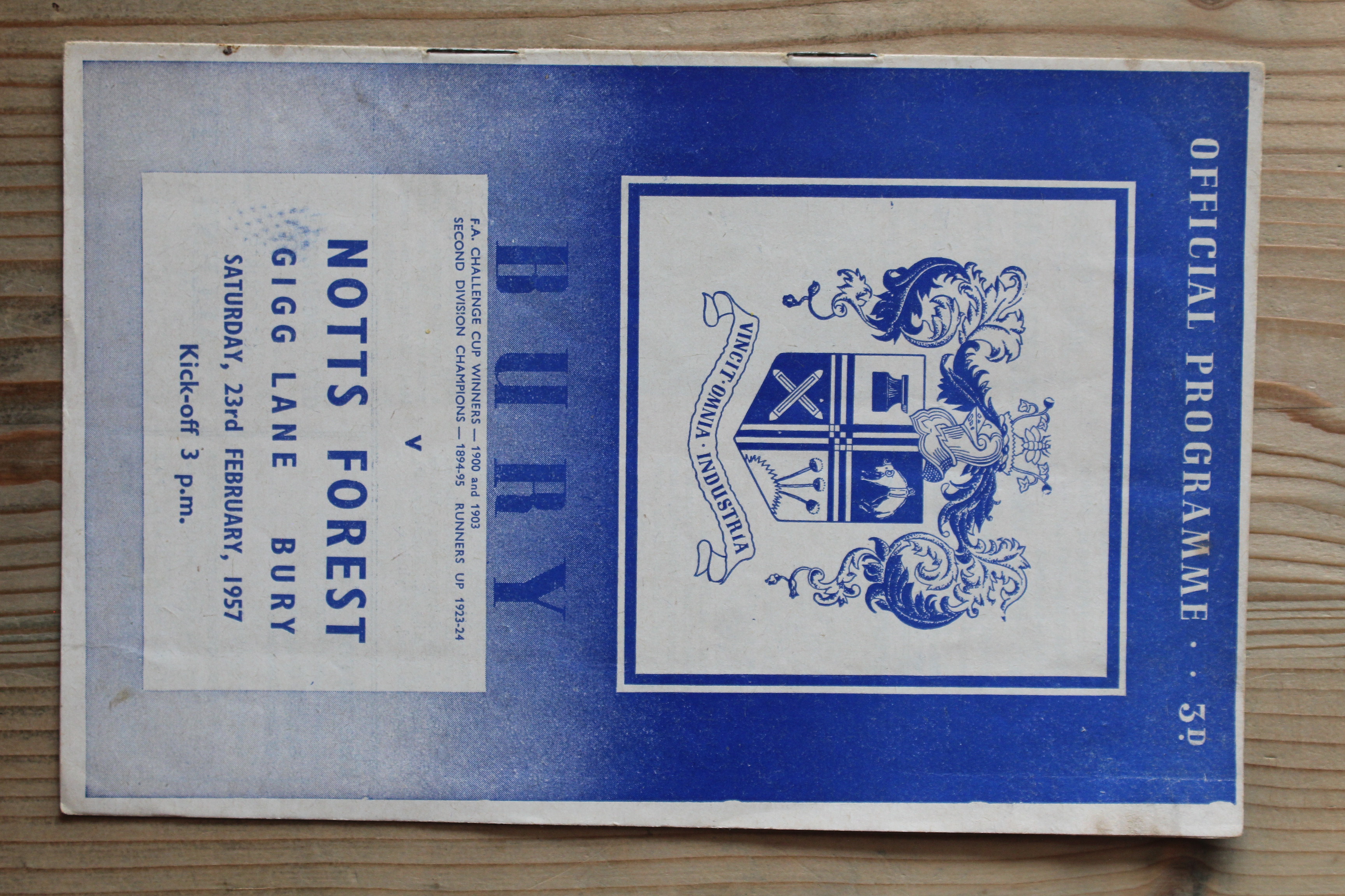 Bury FC v Nottingham Forest FC
