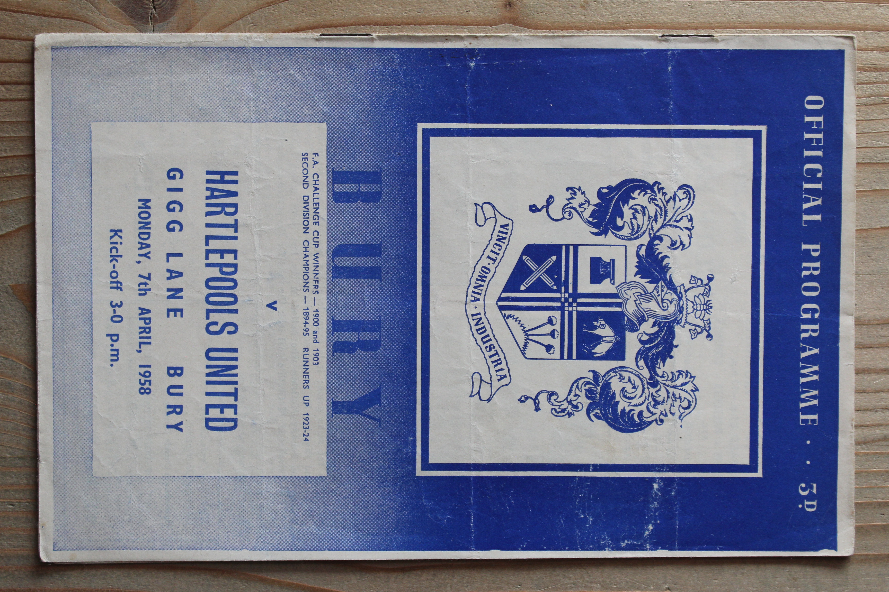 Bury FC v Hartlepool United