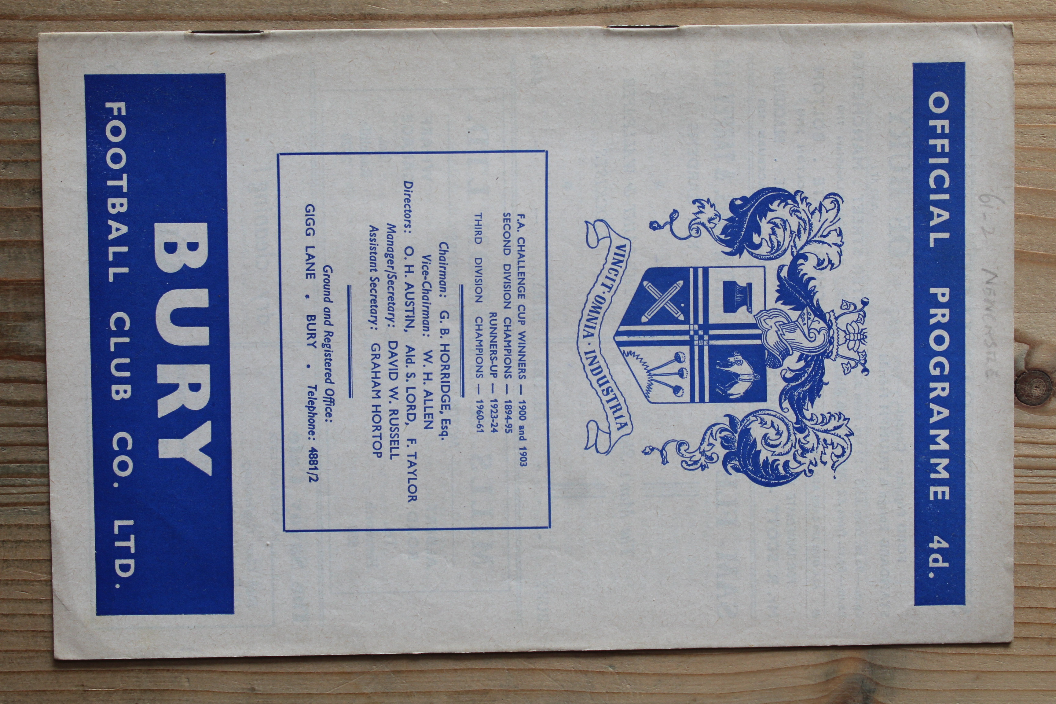 Bury FC v Newcastle United FC