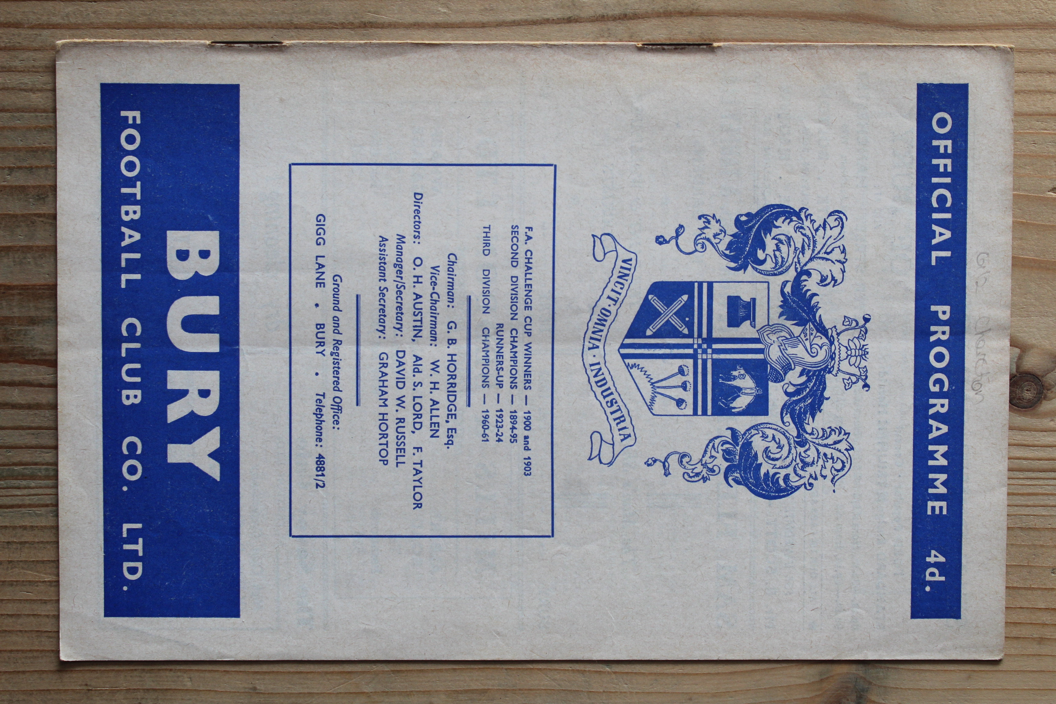 Bury FC v Charlton Athletic FC