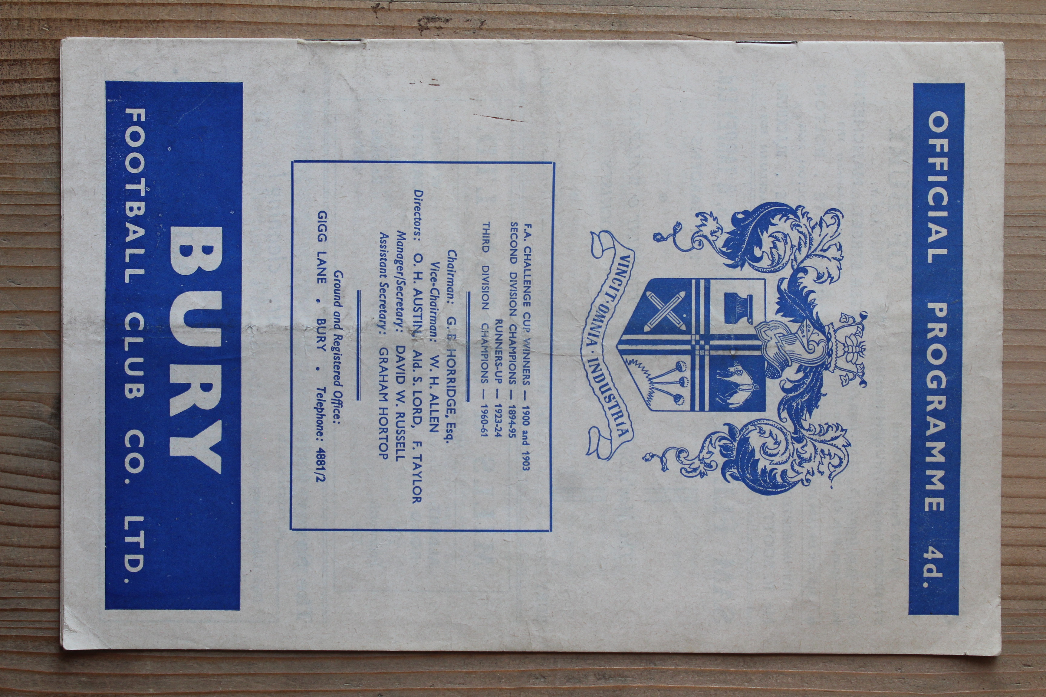 Bury FC v Stoke City FC