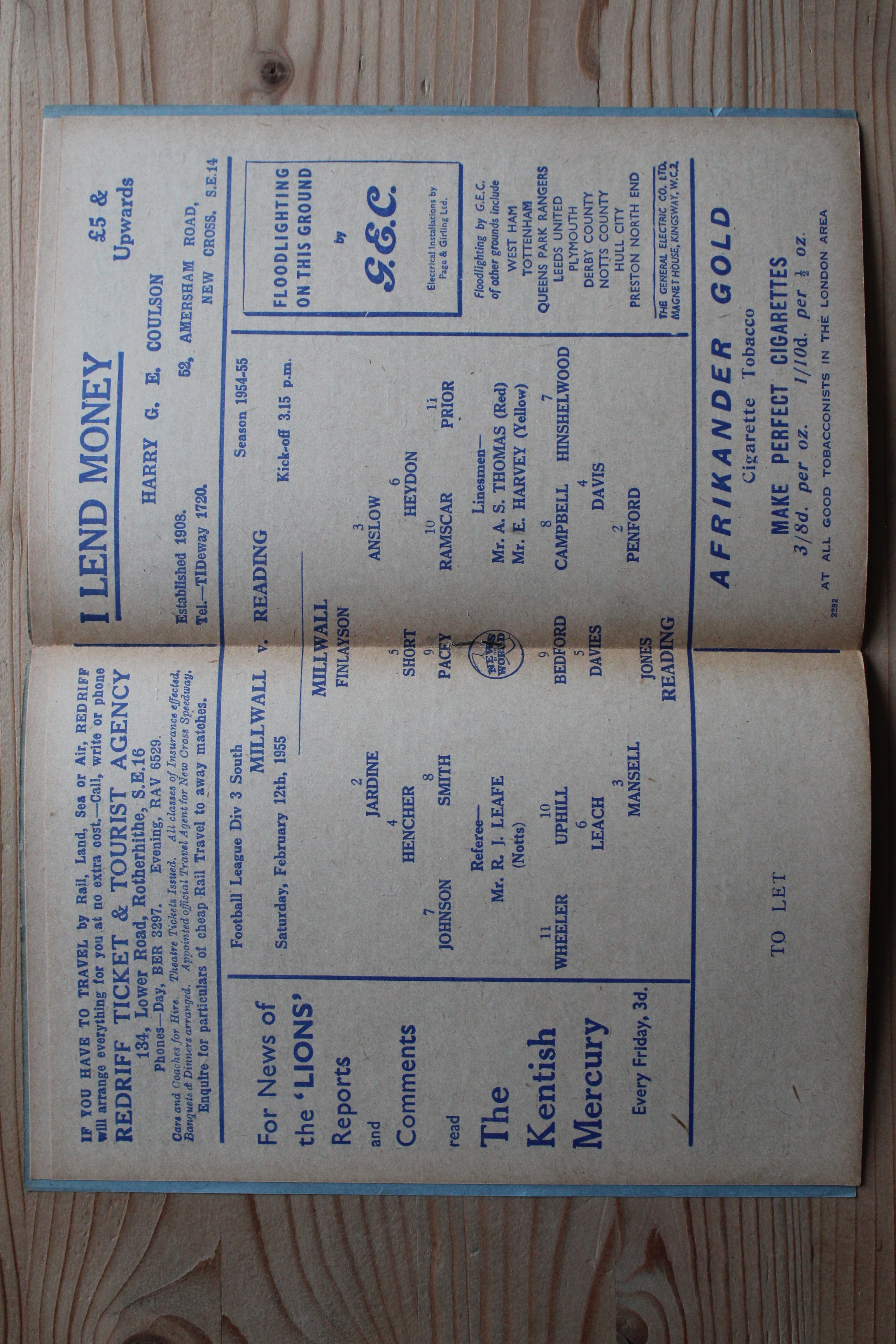 Millwall FC v Reading FC