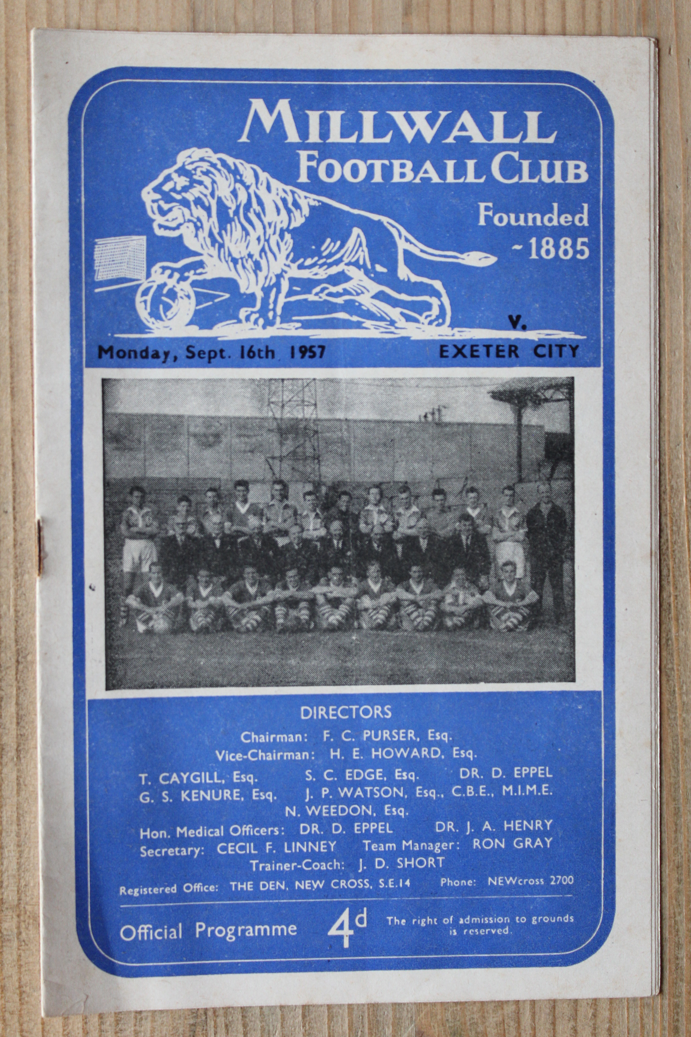 Millwall FC v Exeter City FC