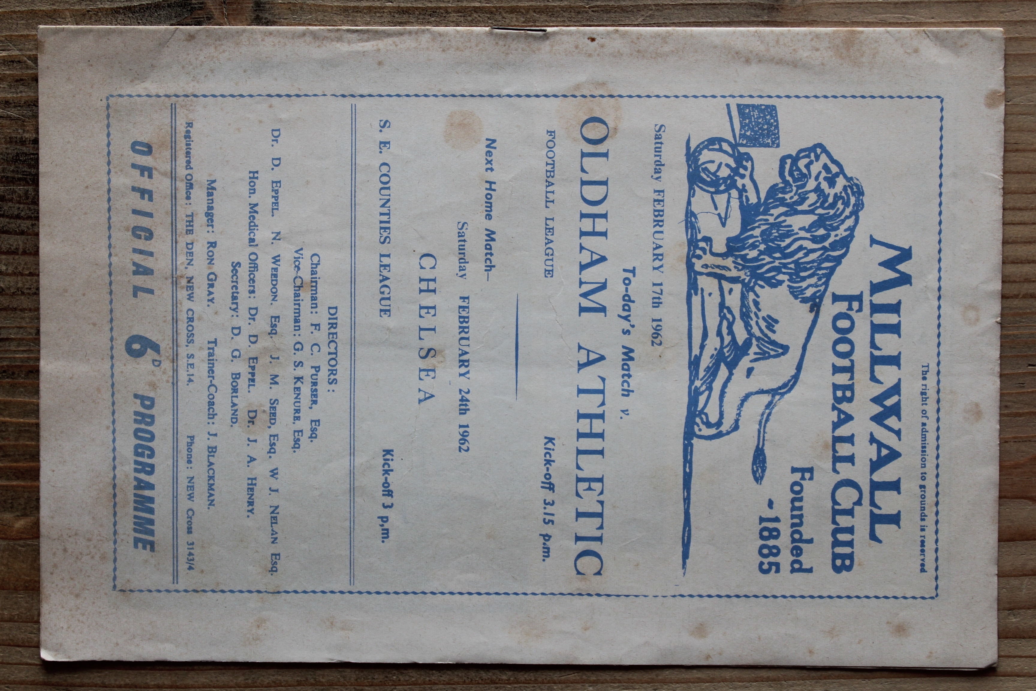 Millwall FC v Oldham Athletic FC