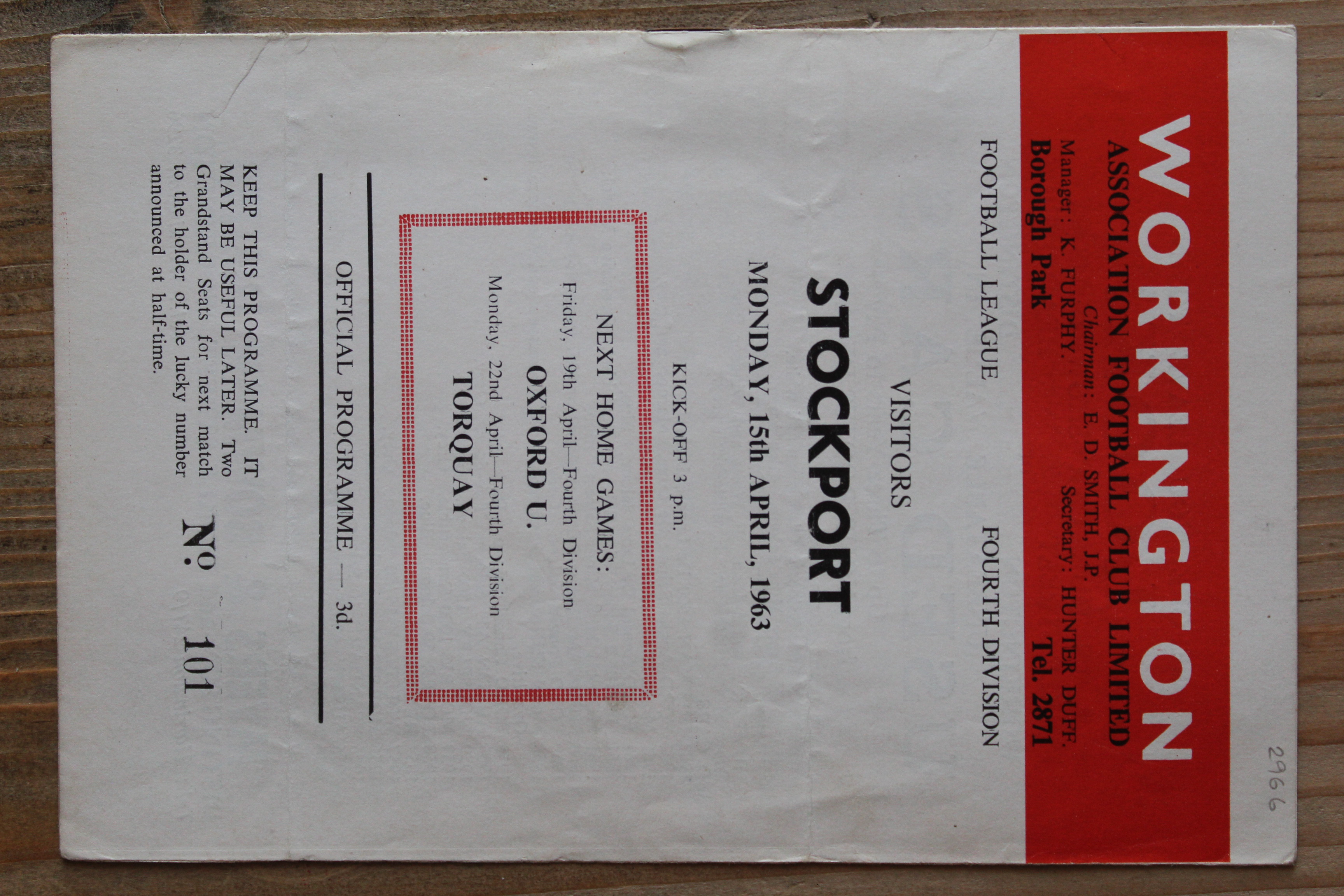 Workington v Stockport County FC