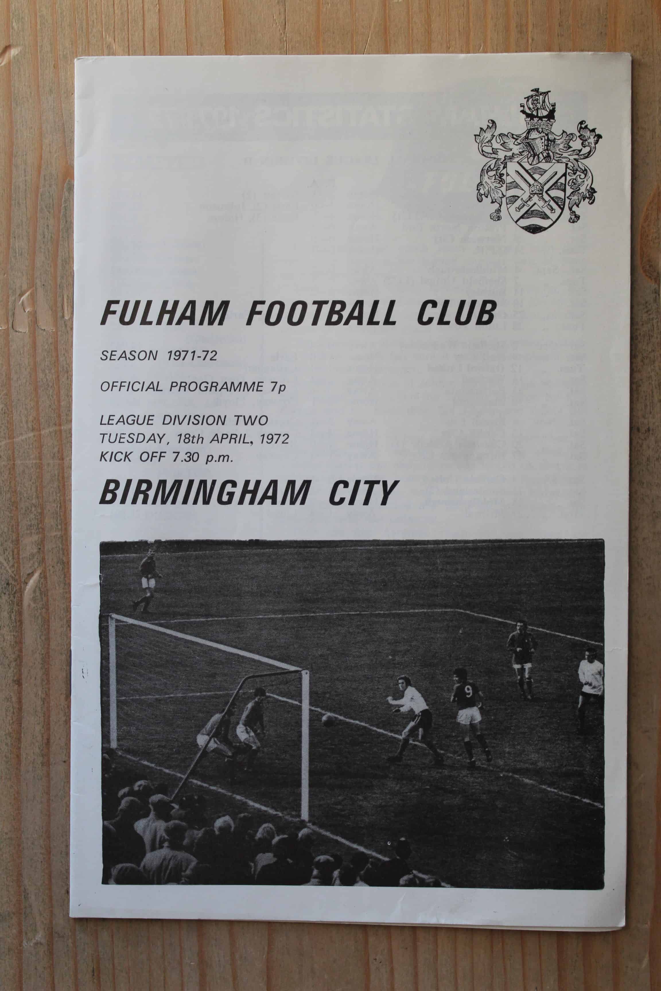 Fulham FC v Birmingham City FC