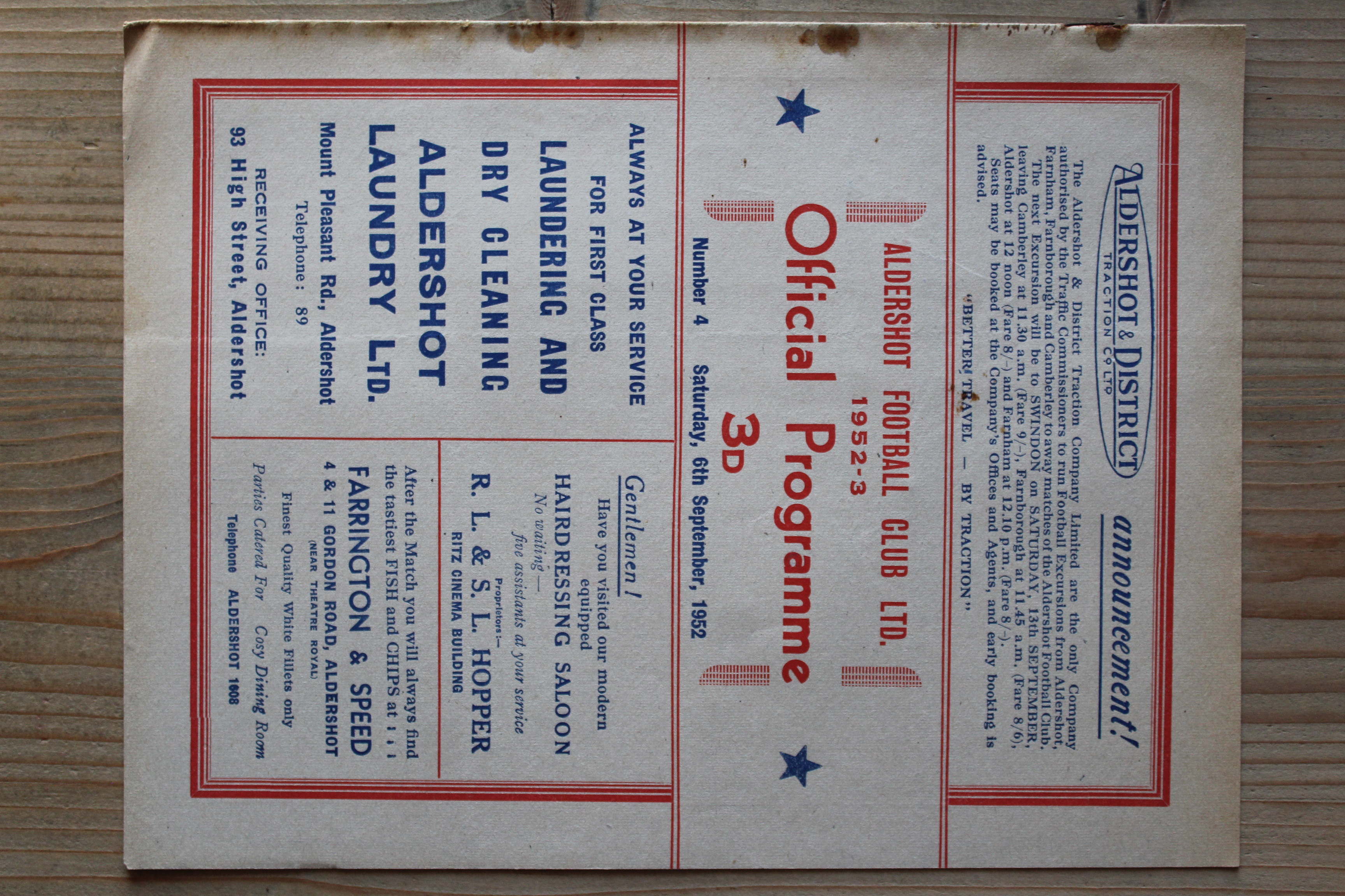 Aldershot F.C v Reading FC