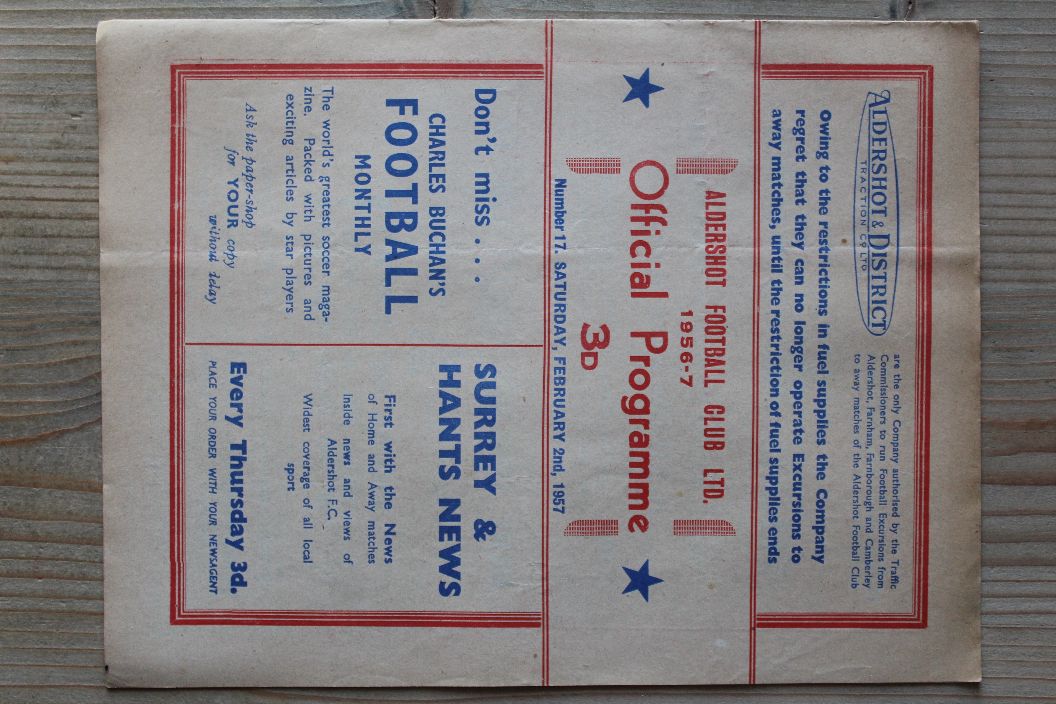 Aldershot F.C v Walsall FC