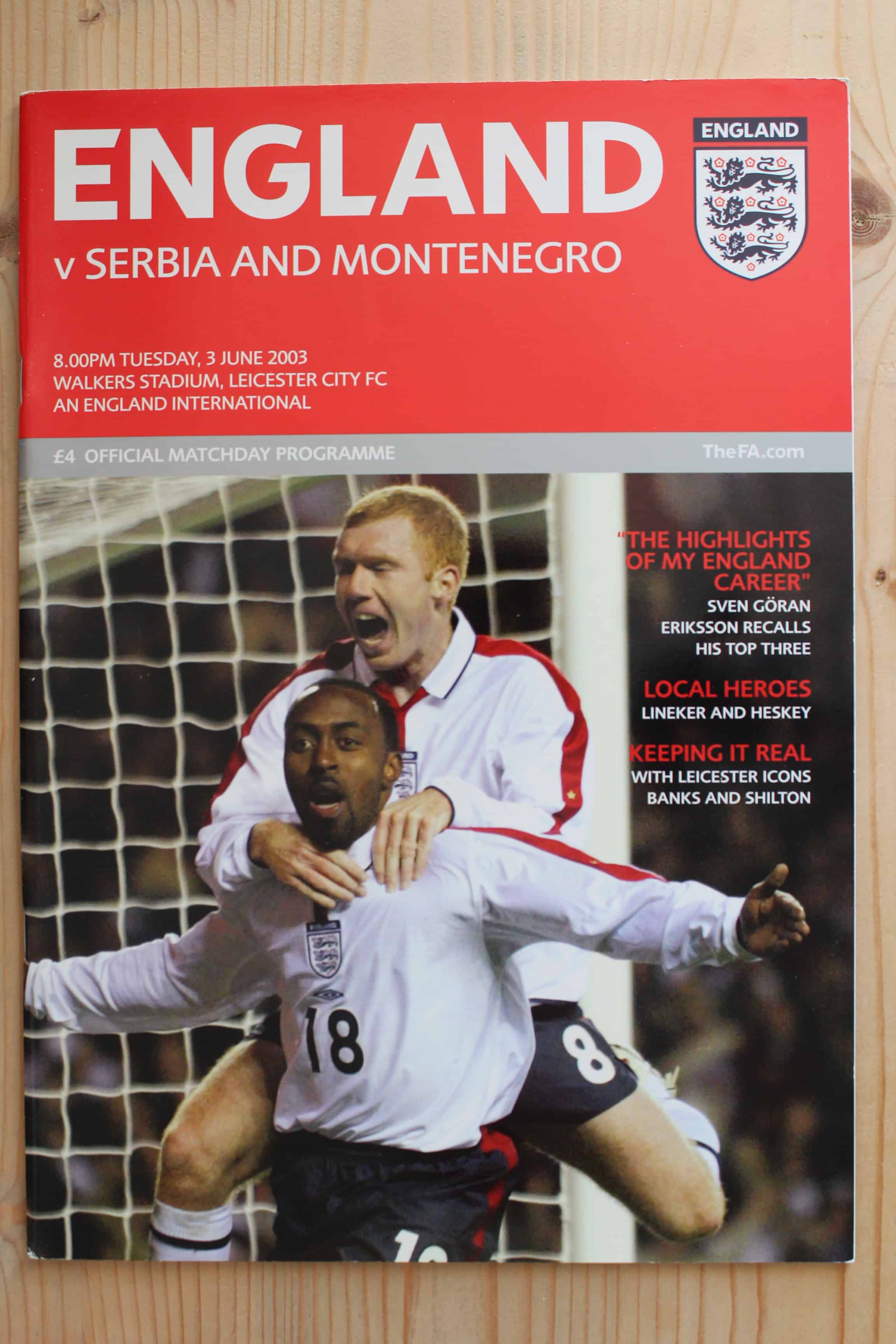 England v Serbia And Montenegro