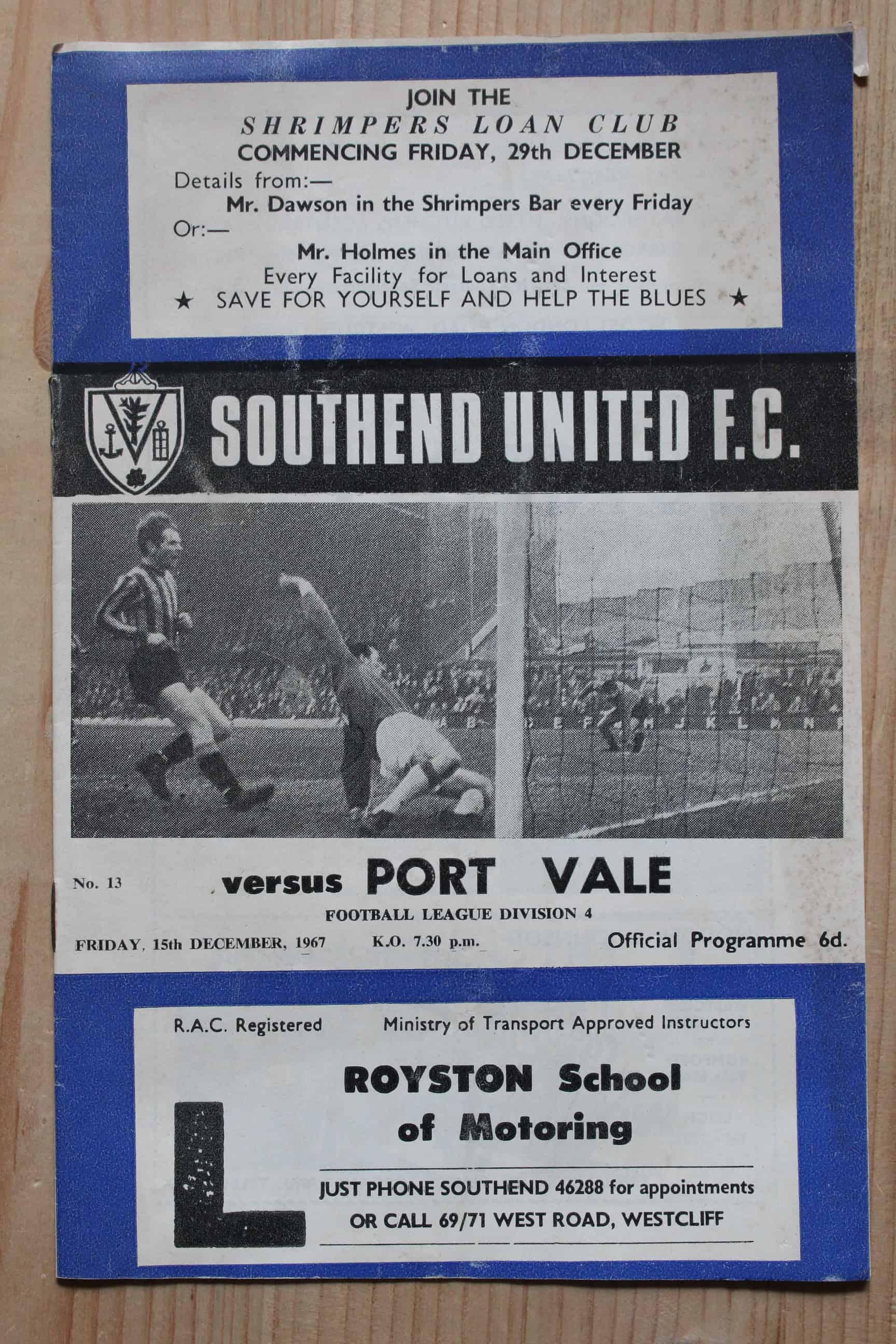 Southend United FC v Port Vale FC