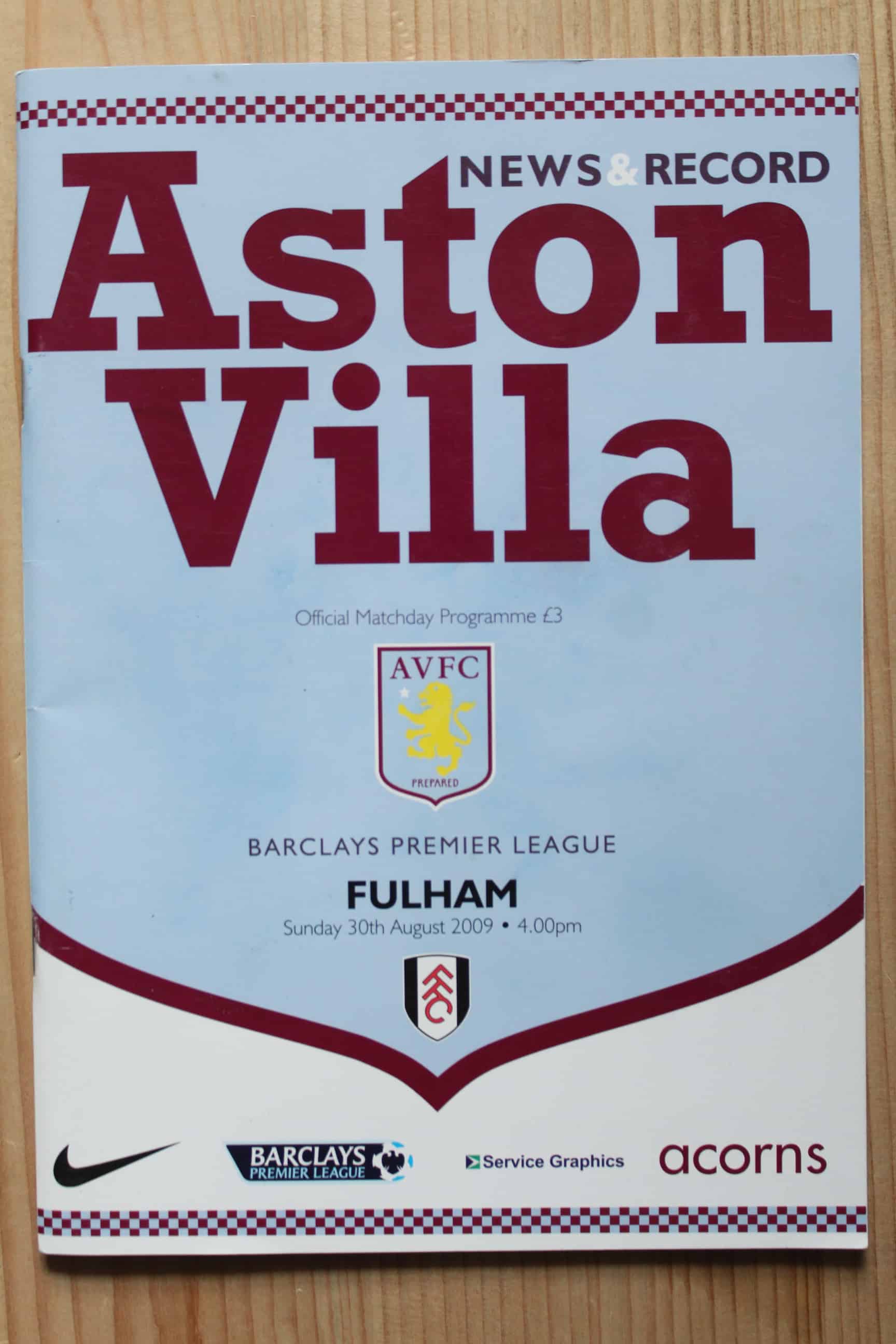 Aston Villa FC v Fulham FC