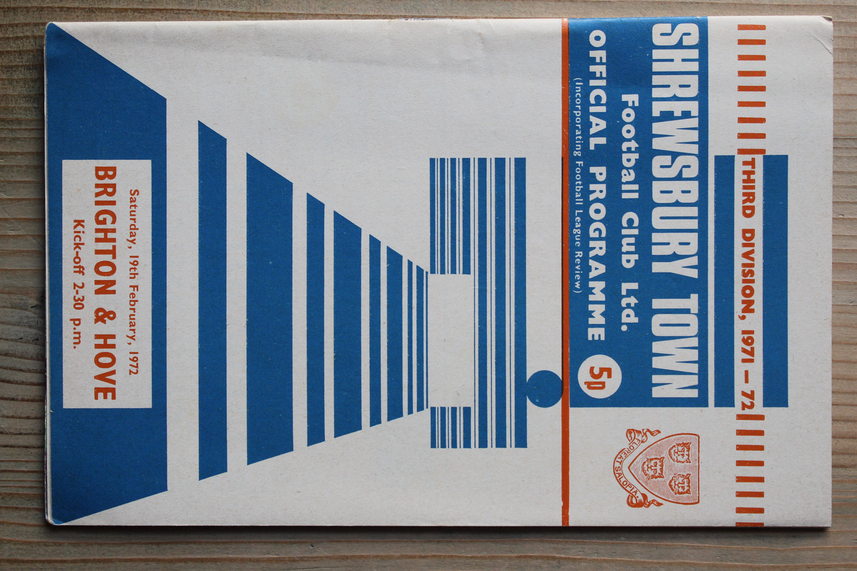 Shrewsbury Town FC v Brighton & Hove Albion FC