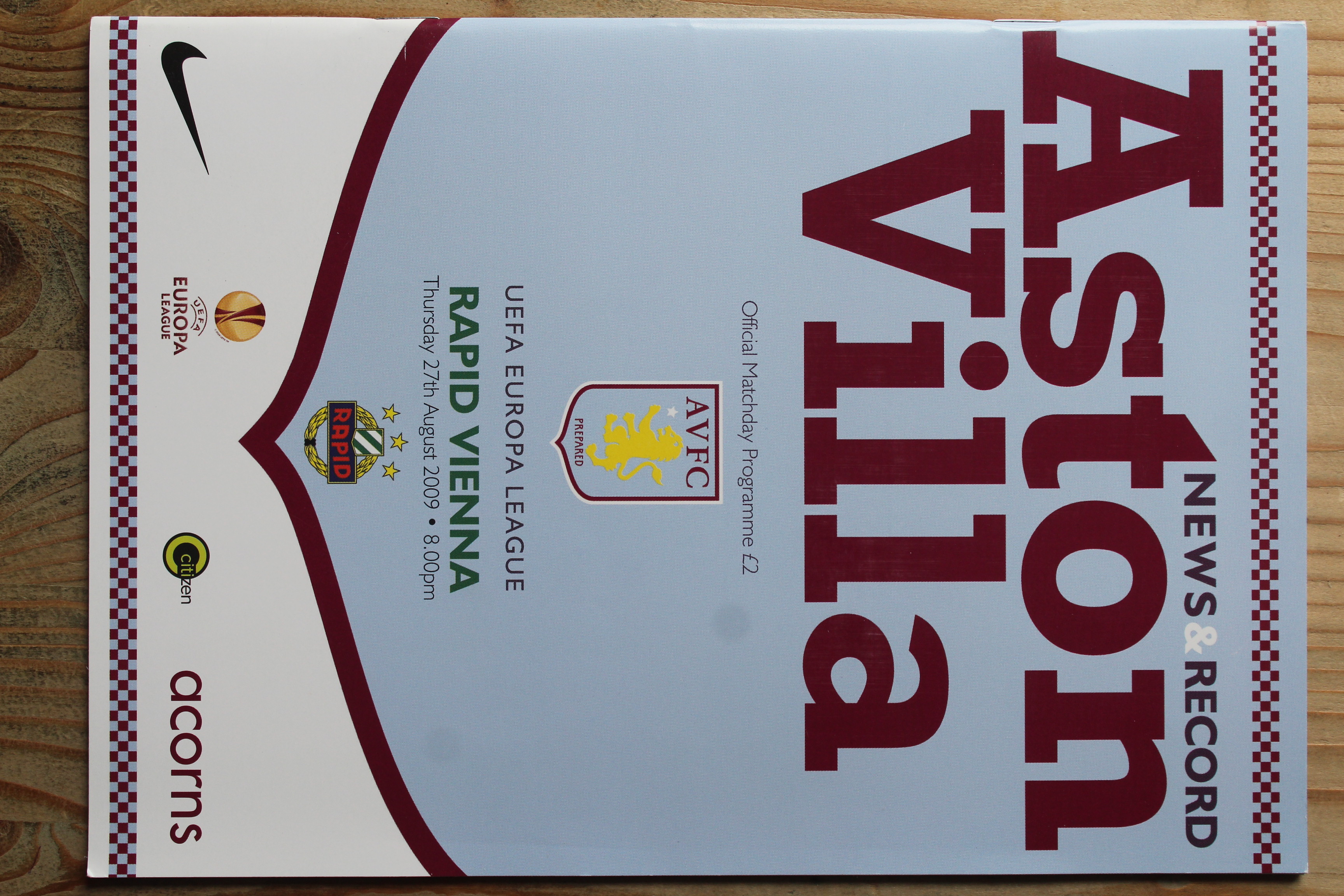 Aston Villa FC v Rapid Vienna