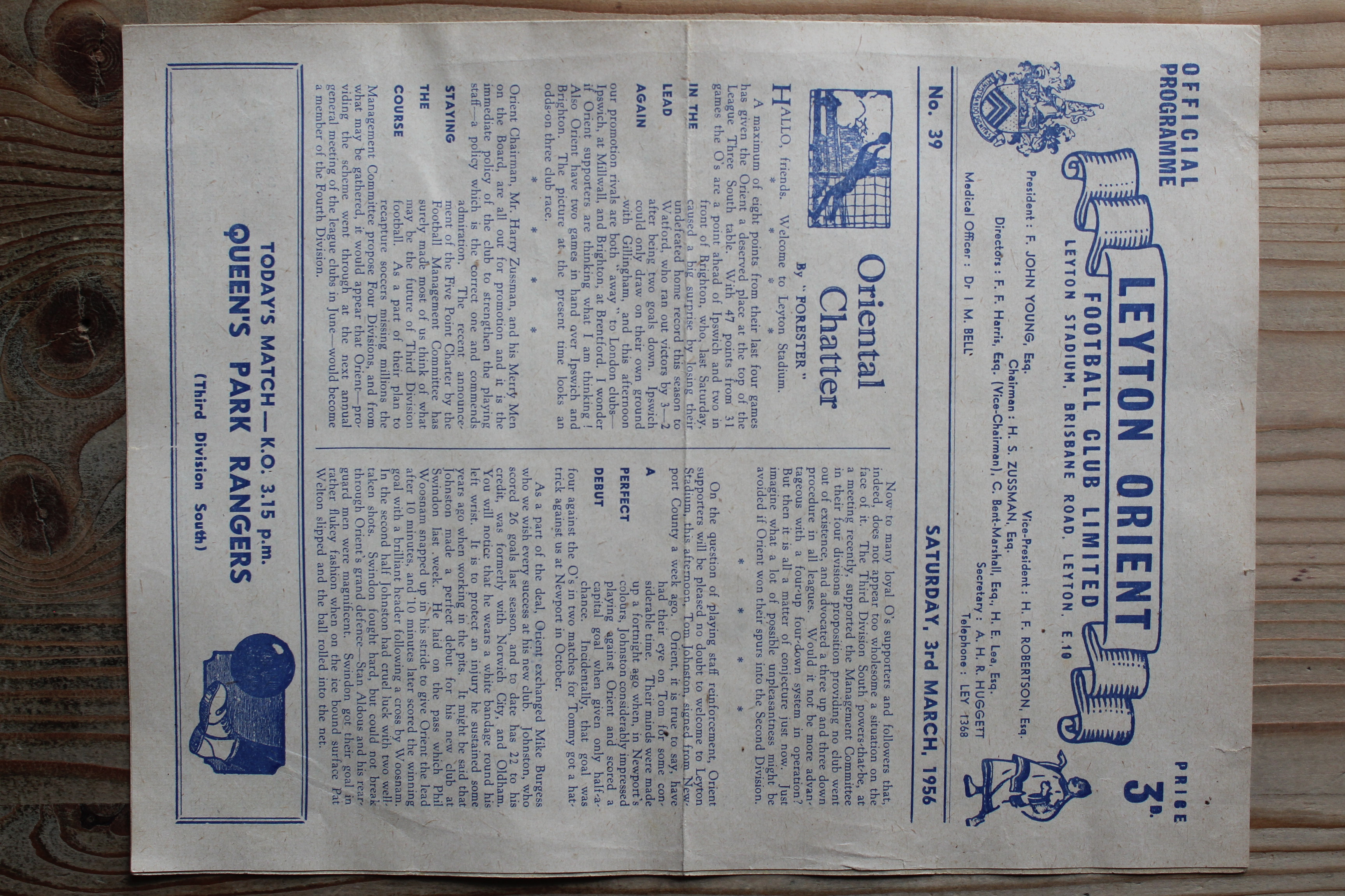 Leyton Orient FC v Queens Park Rangers FC