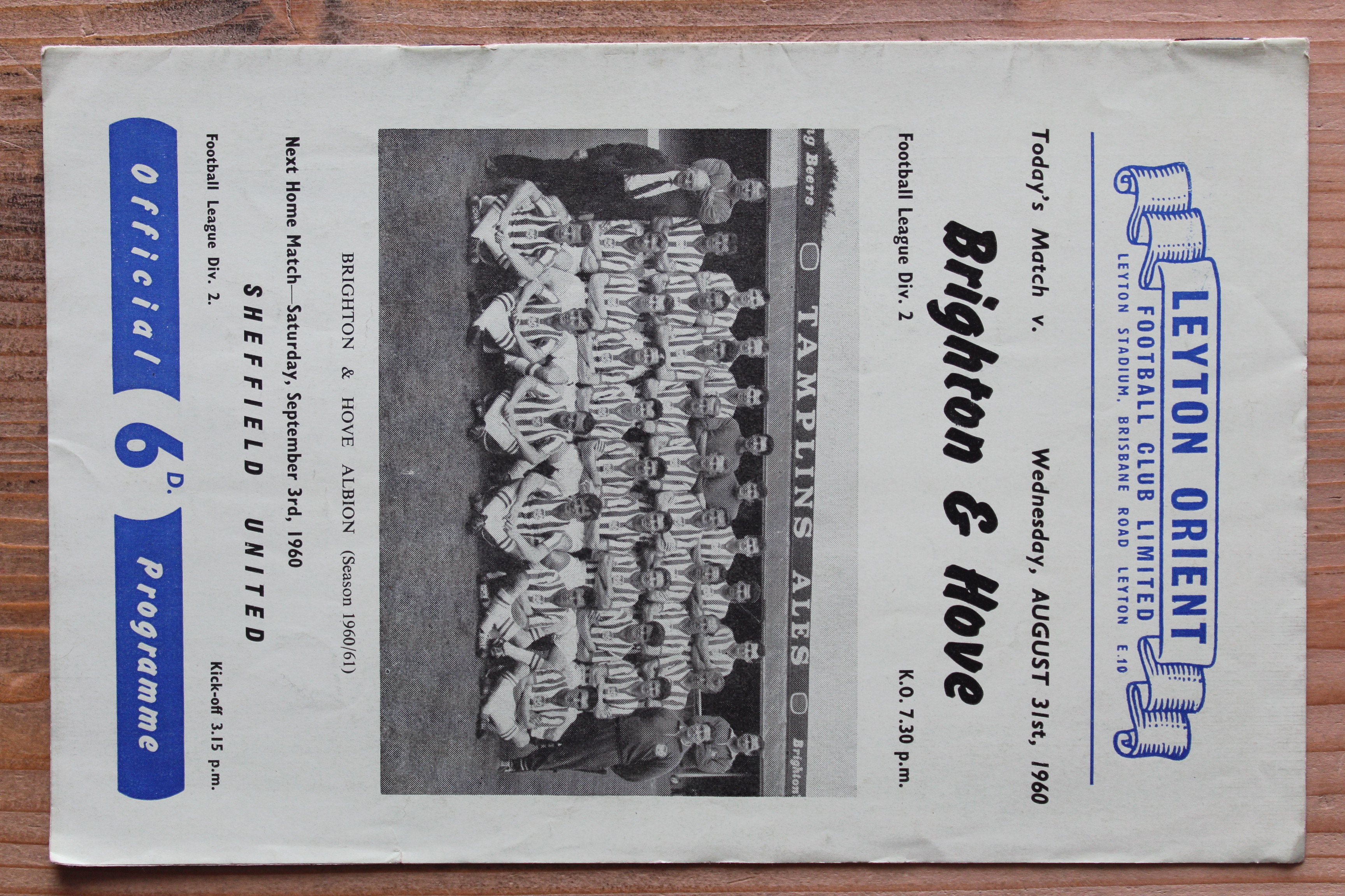 Leyton Orient FC v Brighton & Hove Albion FC